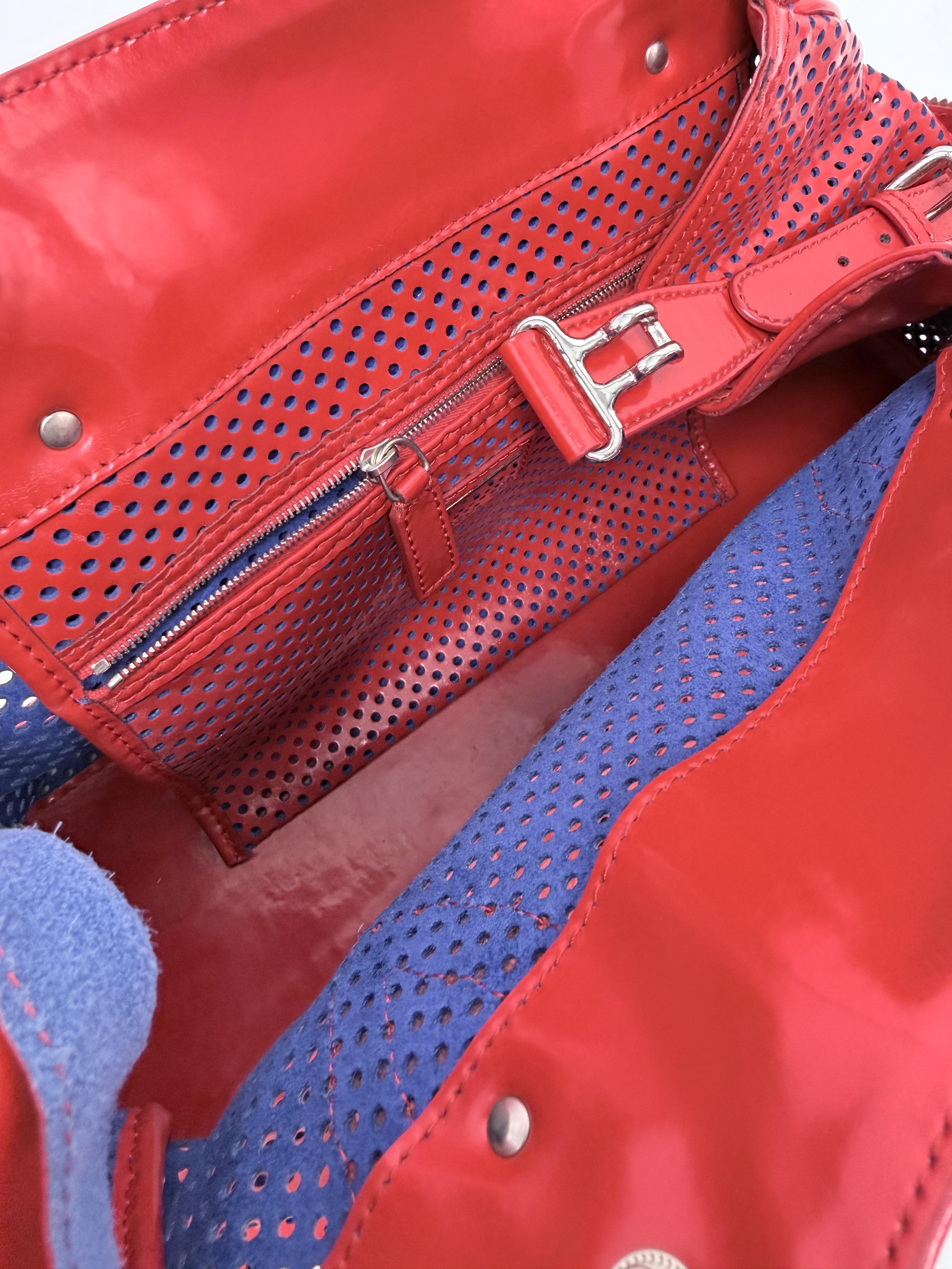 Perforated Patent Bag de Jour Medium Tote JD1448FD