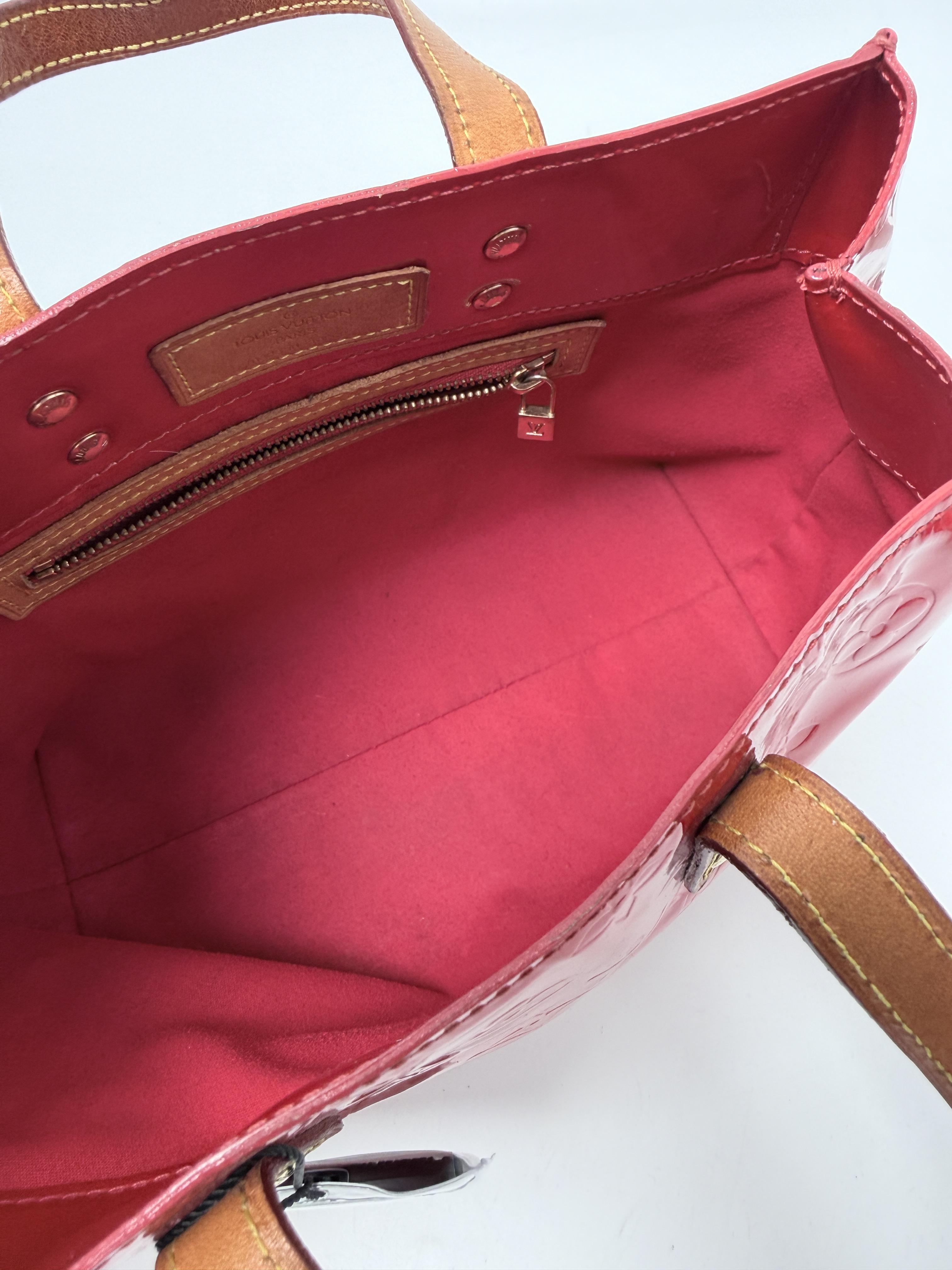 Reade Red Vernis Tote Bag Handle Handbag JD1042LV
