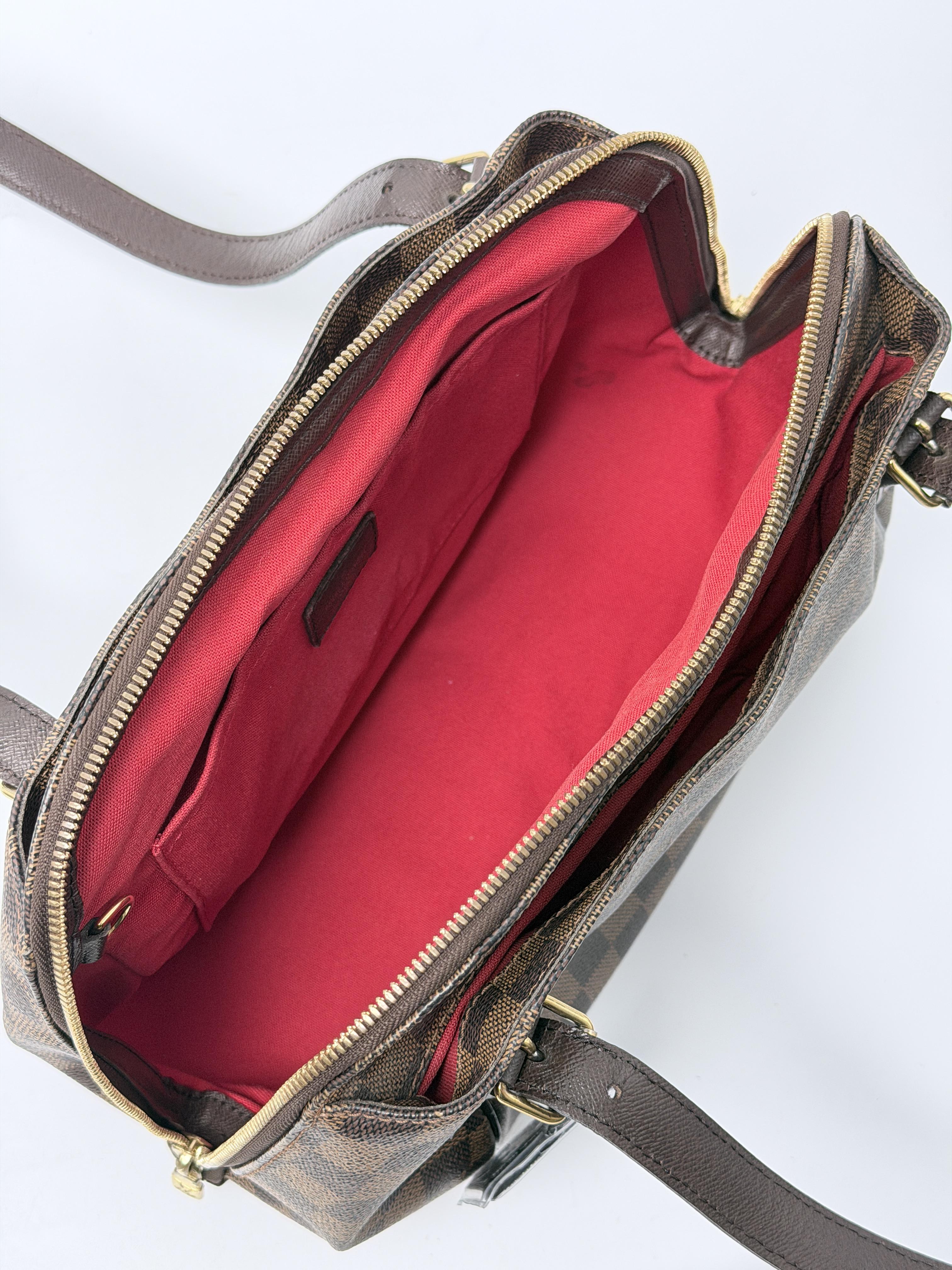Damier Ebene Belem MM Shoulder Bag Vintage Hobo Tote JE809LV
