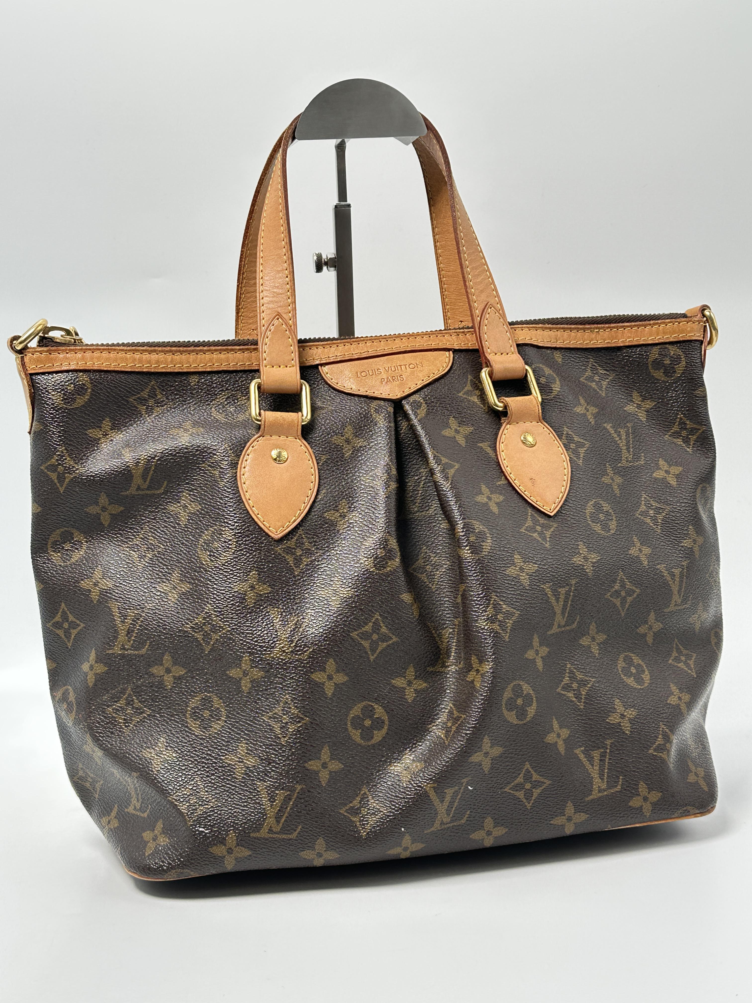 Monogram Palermo PM Tote Bag Shoulder Handbag Top Handle Bag JA793LV