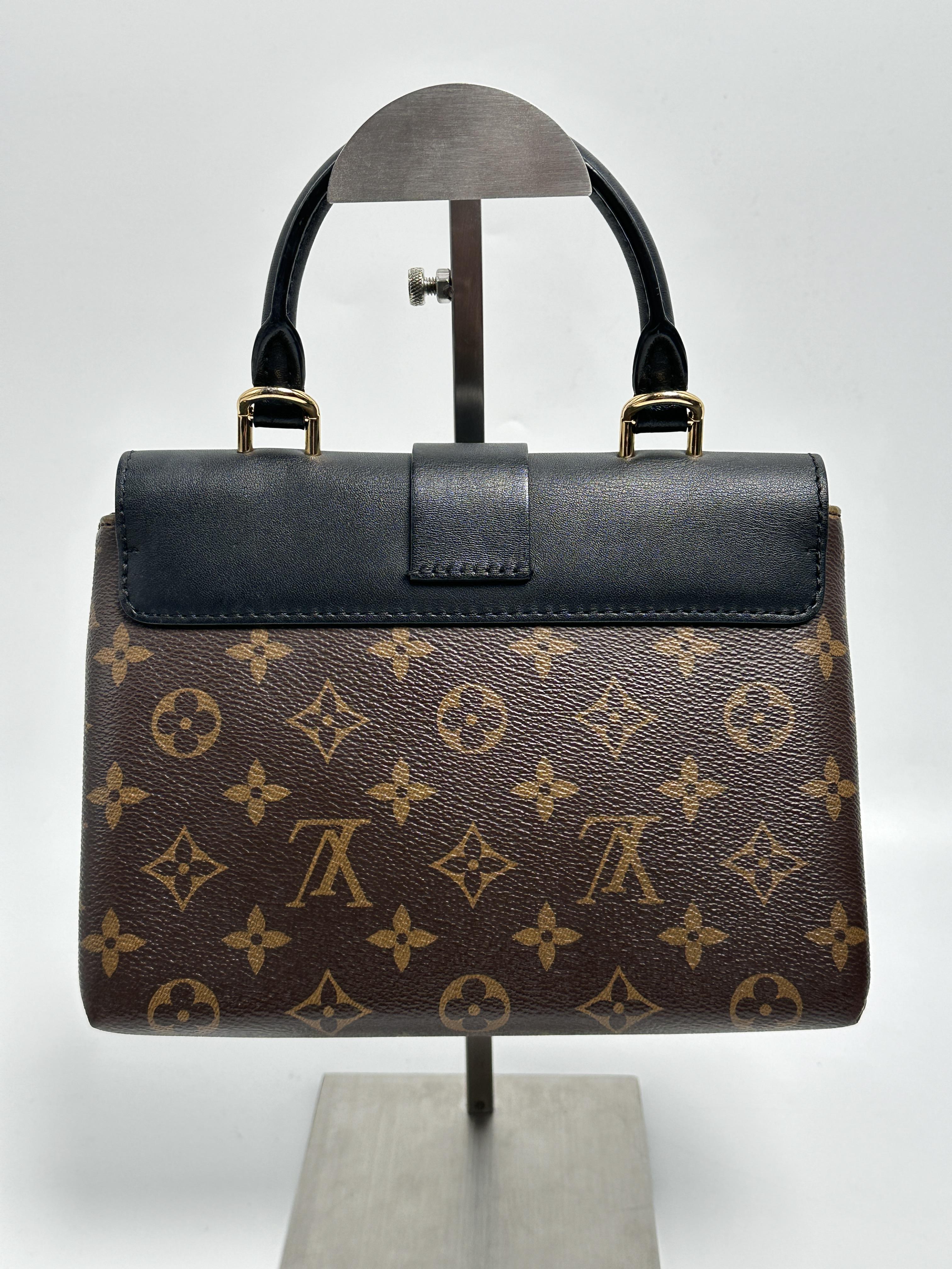 Pre-owned Louis Vuitton leather Shoulder Bags Locky BB Monogram Top Handle Bag – Black JD398LV