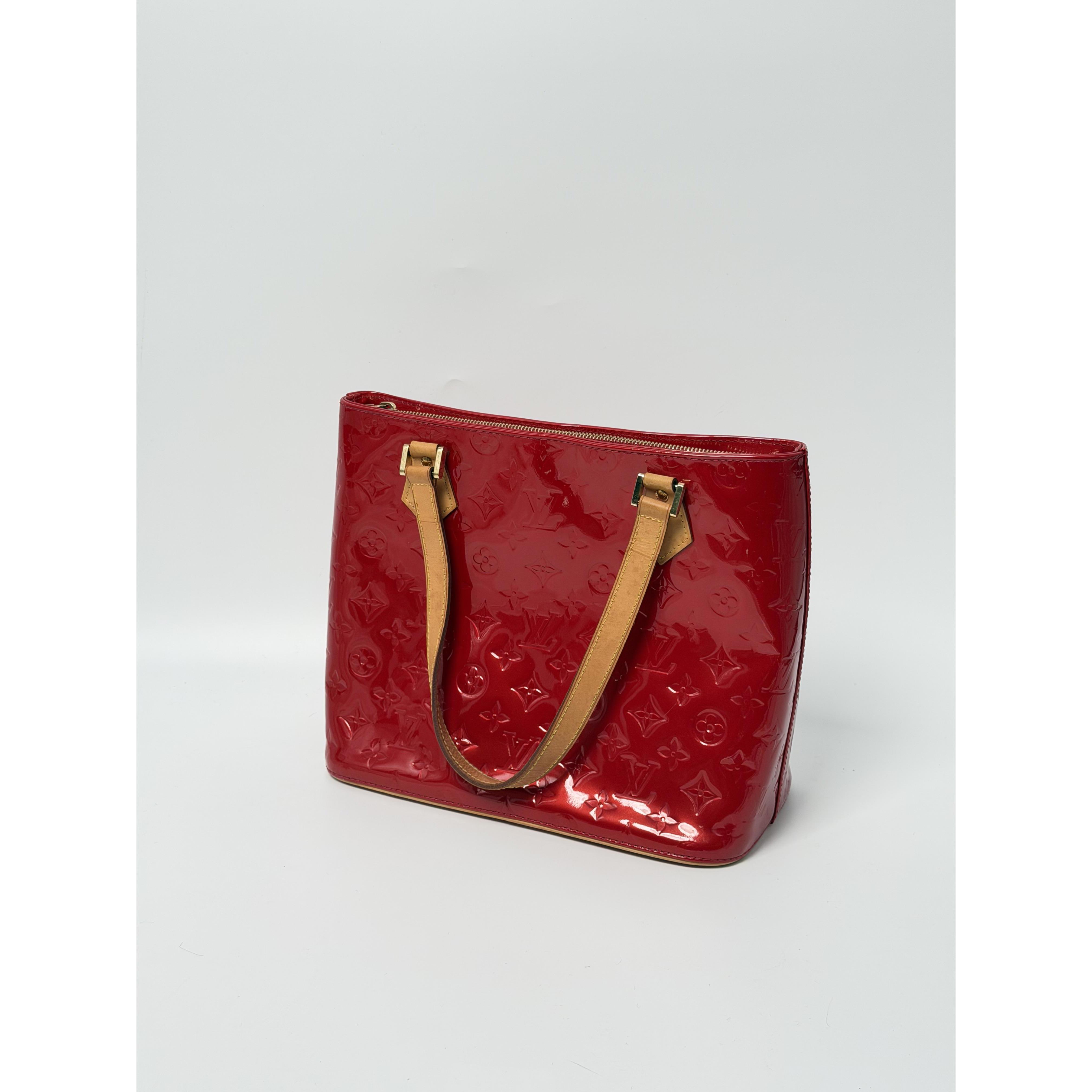 Monogram Vernis Red Patent Tote Bag JE86LV