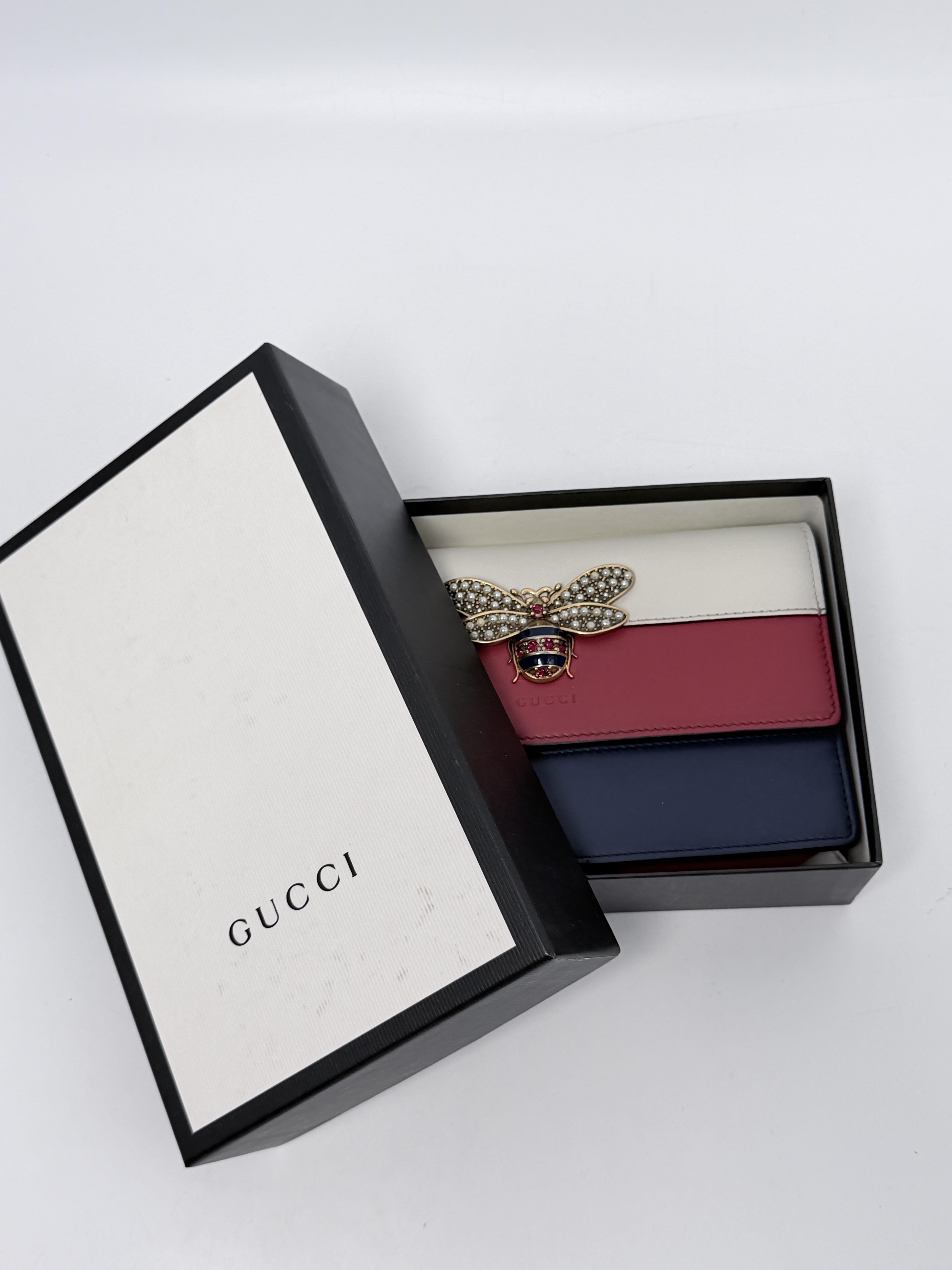 Queen Margaret Wallet on Chain Tricolor Bee WOC Croossbody Bag Clutch JD1479GG