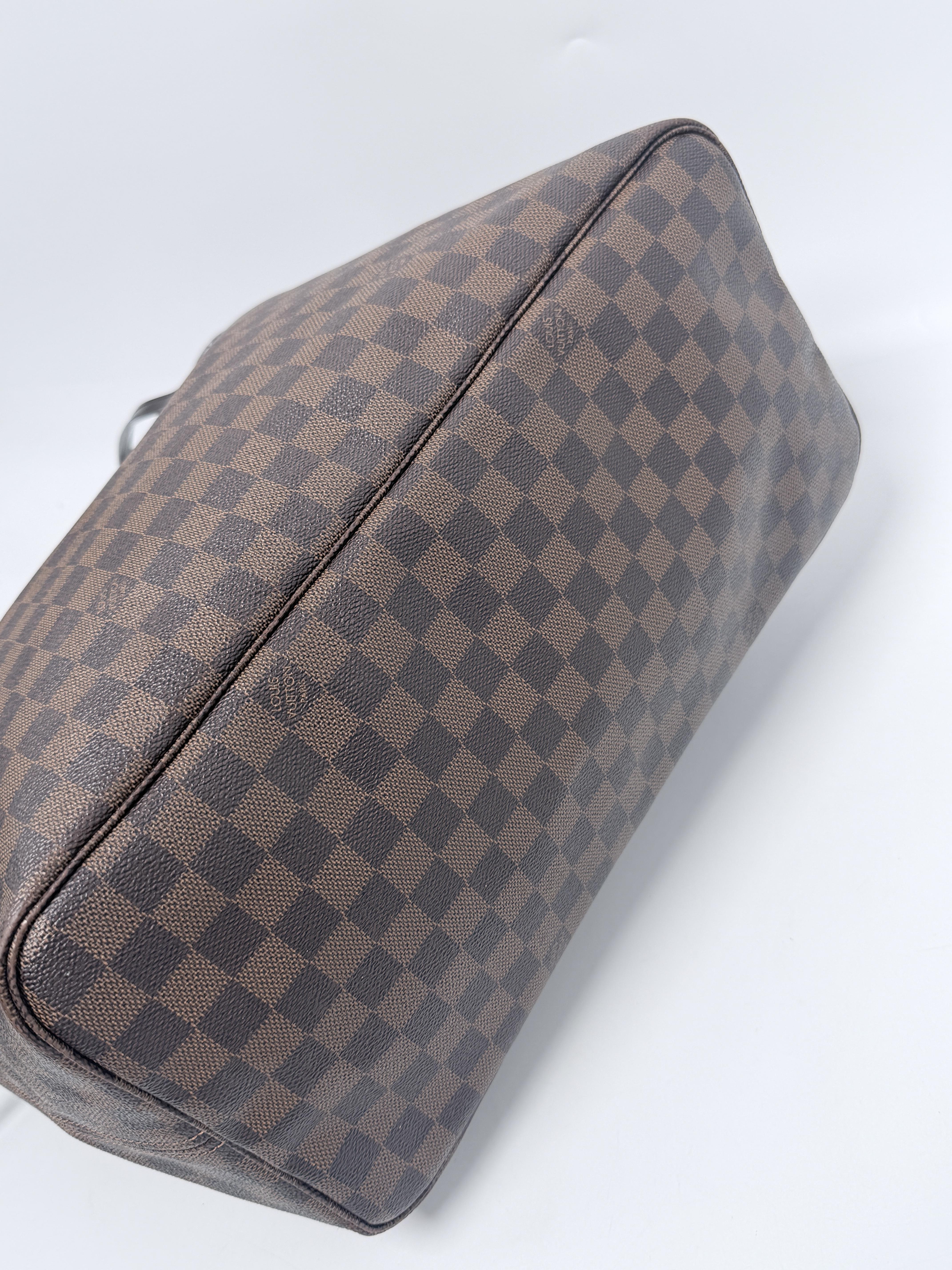Damier Ebene Neverfull GM Shopper Tote Bag Top Handle Handbag JE672LV