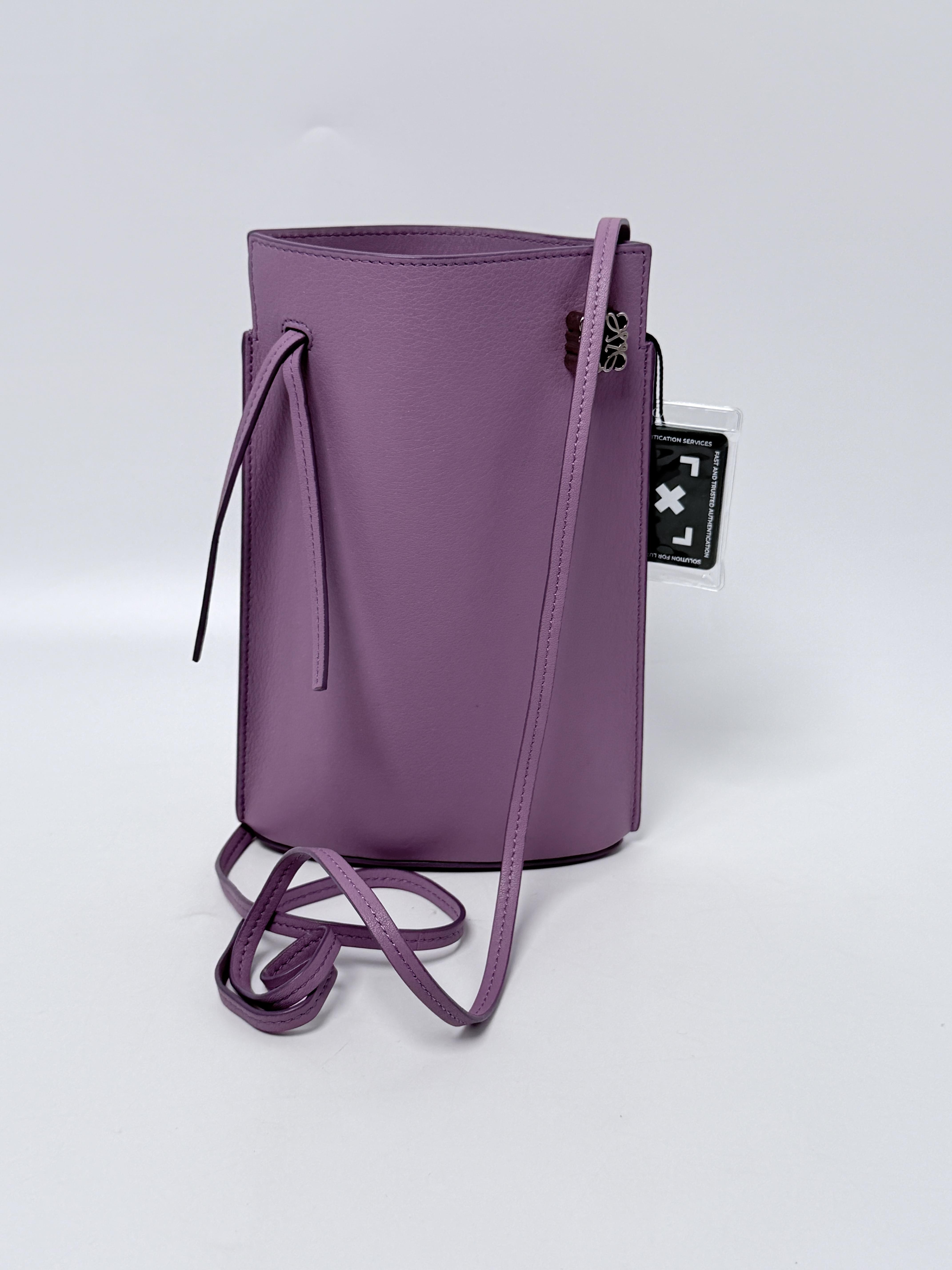 Purple Dice Pocket Crossbody Bag Silver Anagram Dice JD1164LE