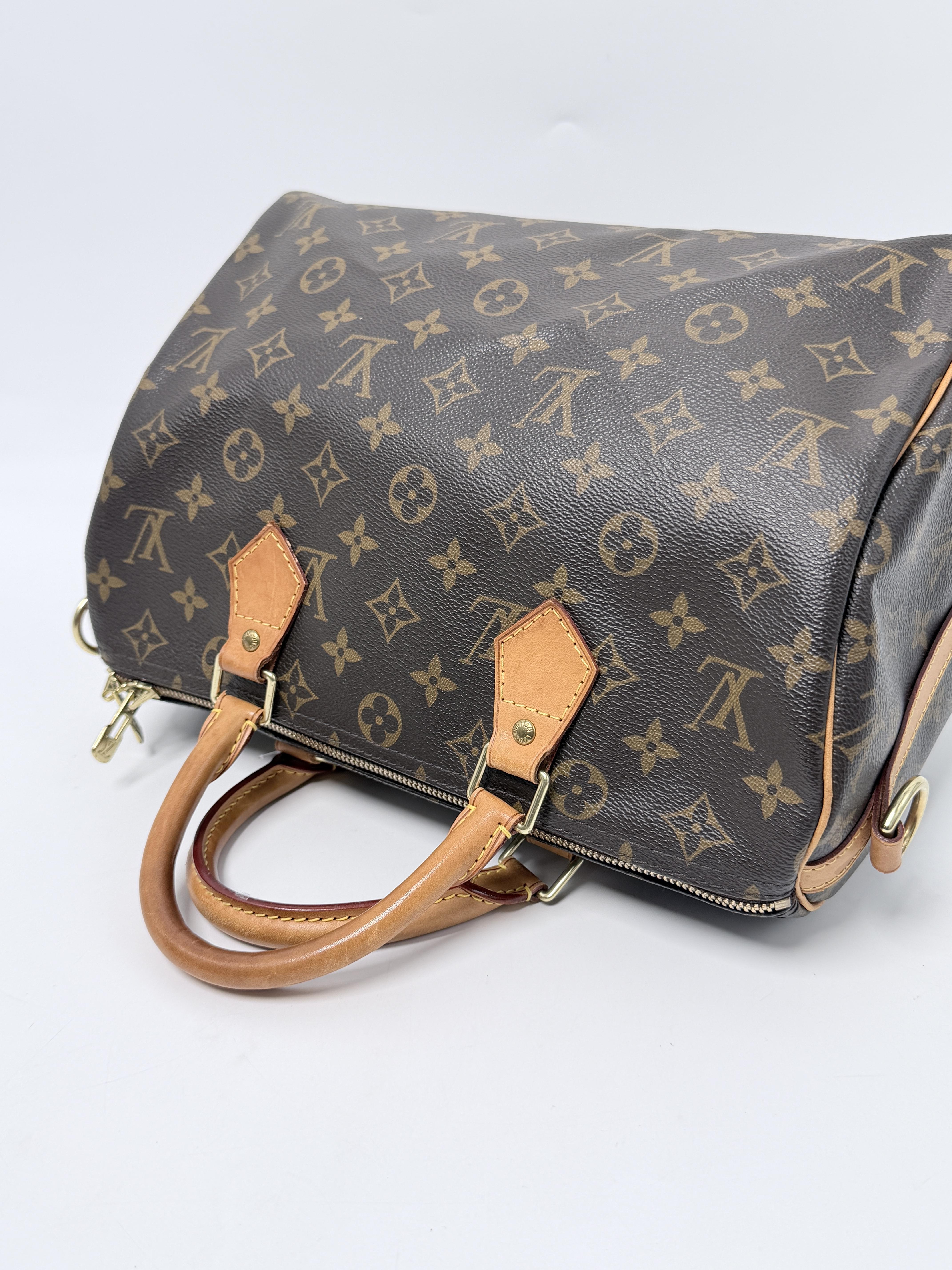 Speedy Bandouliere 30 Monogram Crossbody Shoulder Bag LV XU037LV