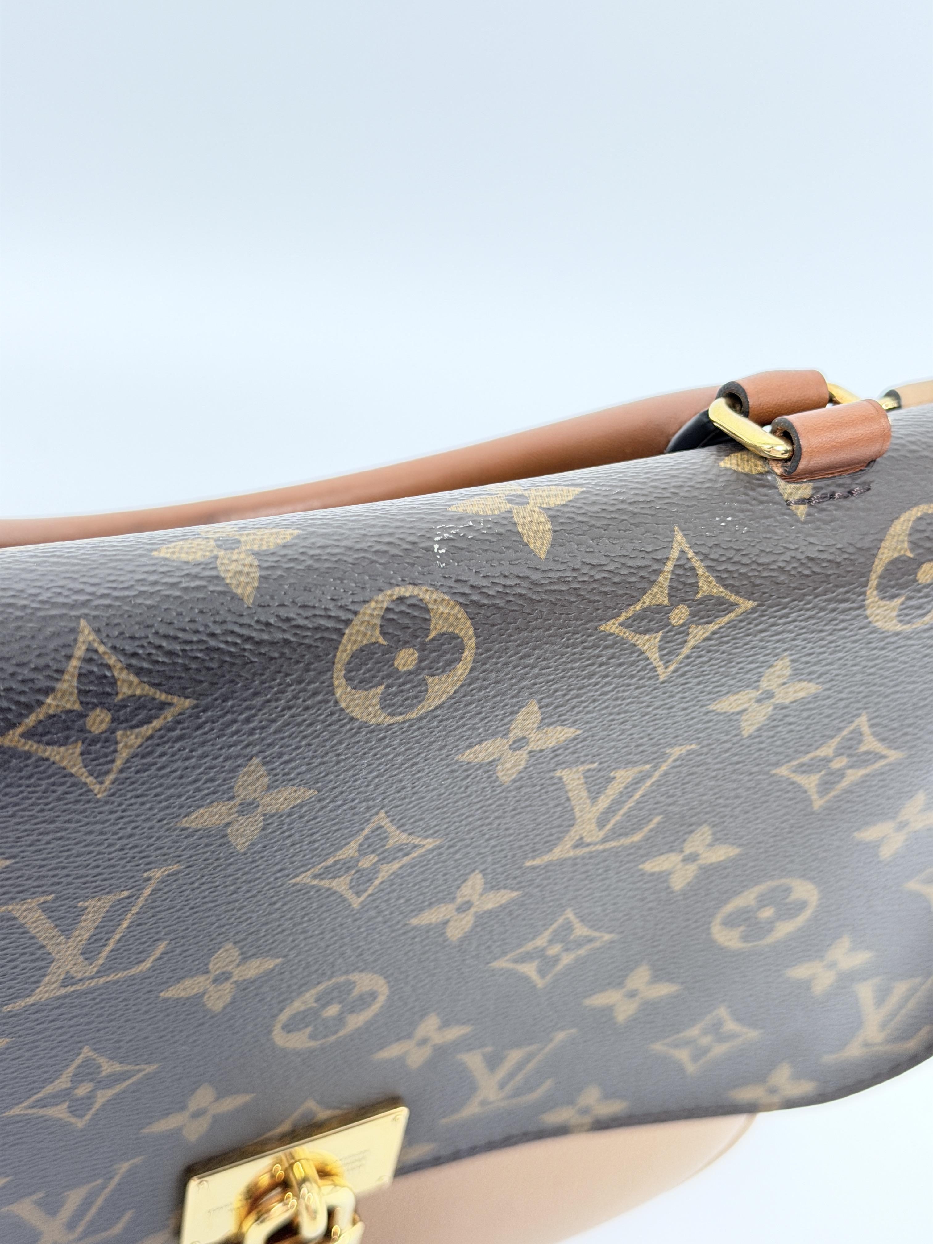 authentic Monogram Top Handle Satchel with Padlock & Shoulder Strap JX202LV