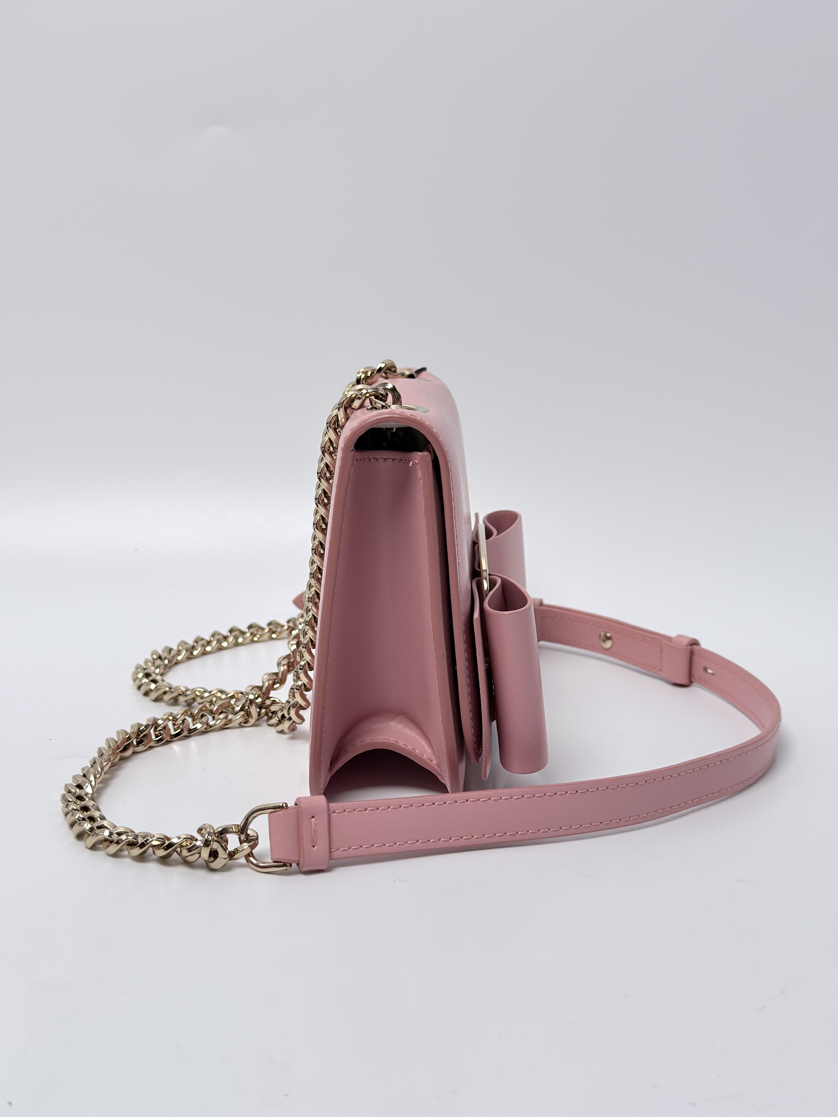 Vara Bow Mini Shoulder Bag Pink Crossbody Flap JD1611FG