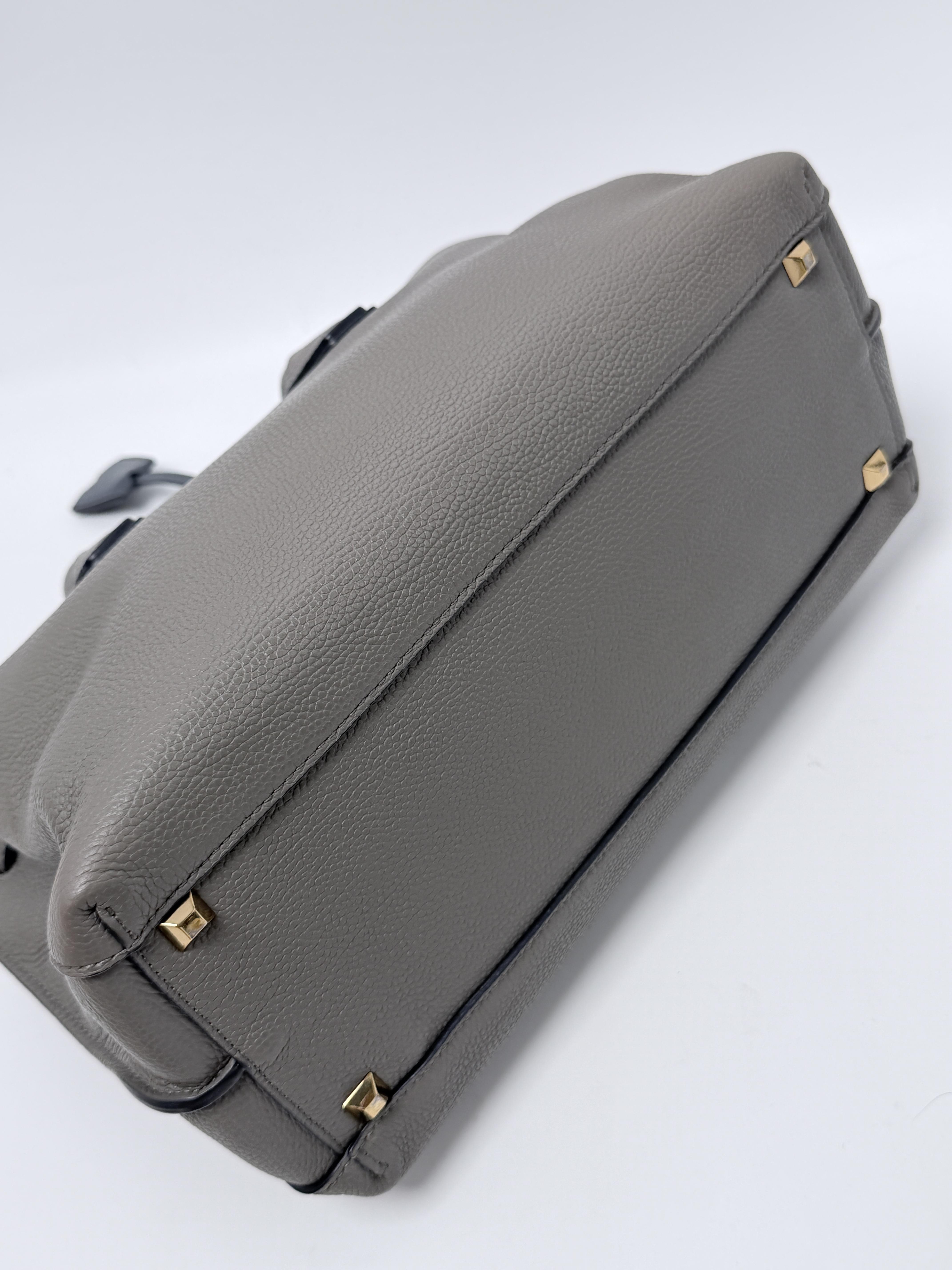 Milla Medium Grained Top Handle 2WAY Bag Grey JD1590MCM