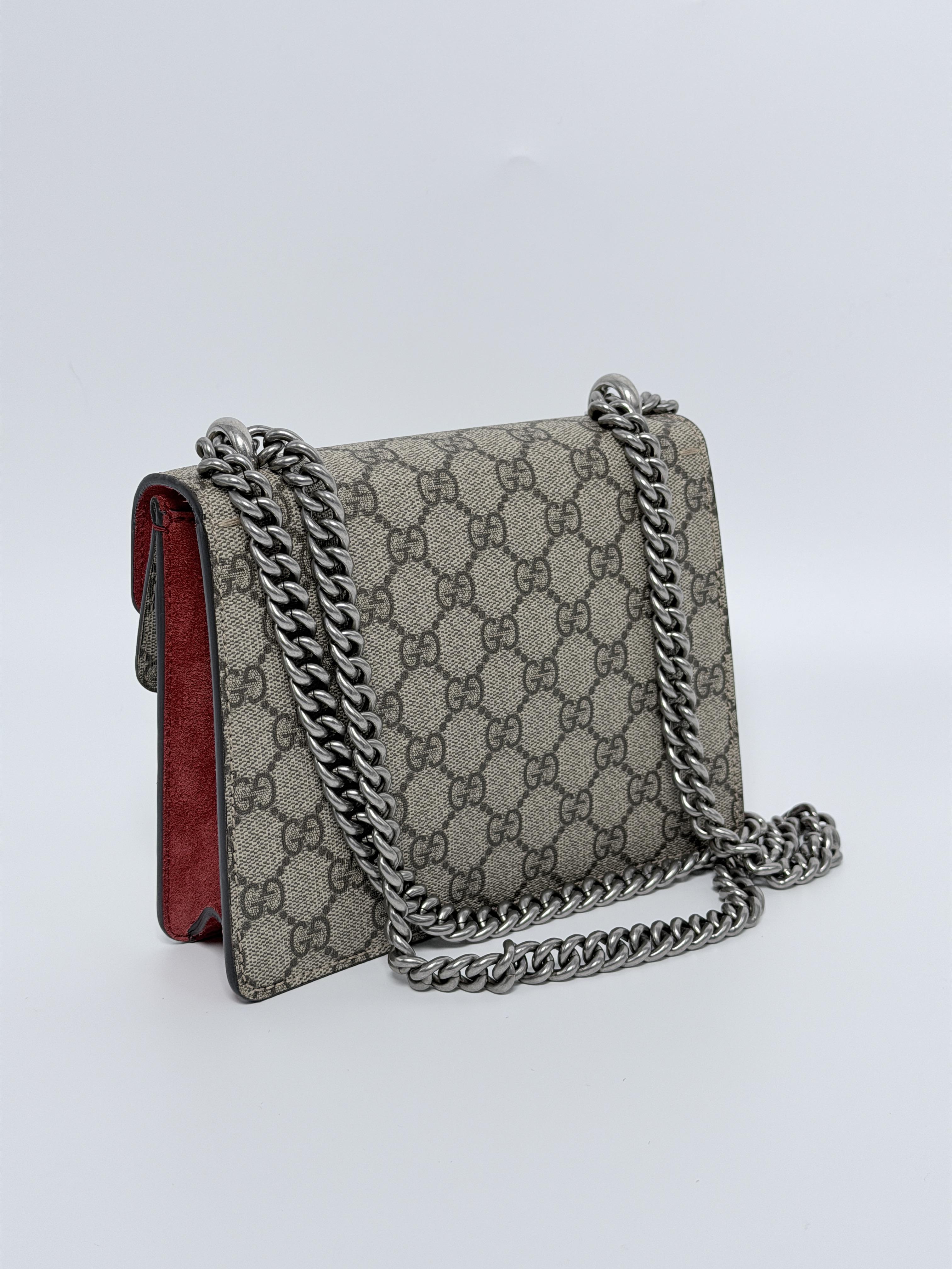 Pre-owned GUCCI GG Canvas Crossbody Bags Supreme Monogram Mini Dionysus Shoulder Bag Chain Crossbody Handbag HB003GG