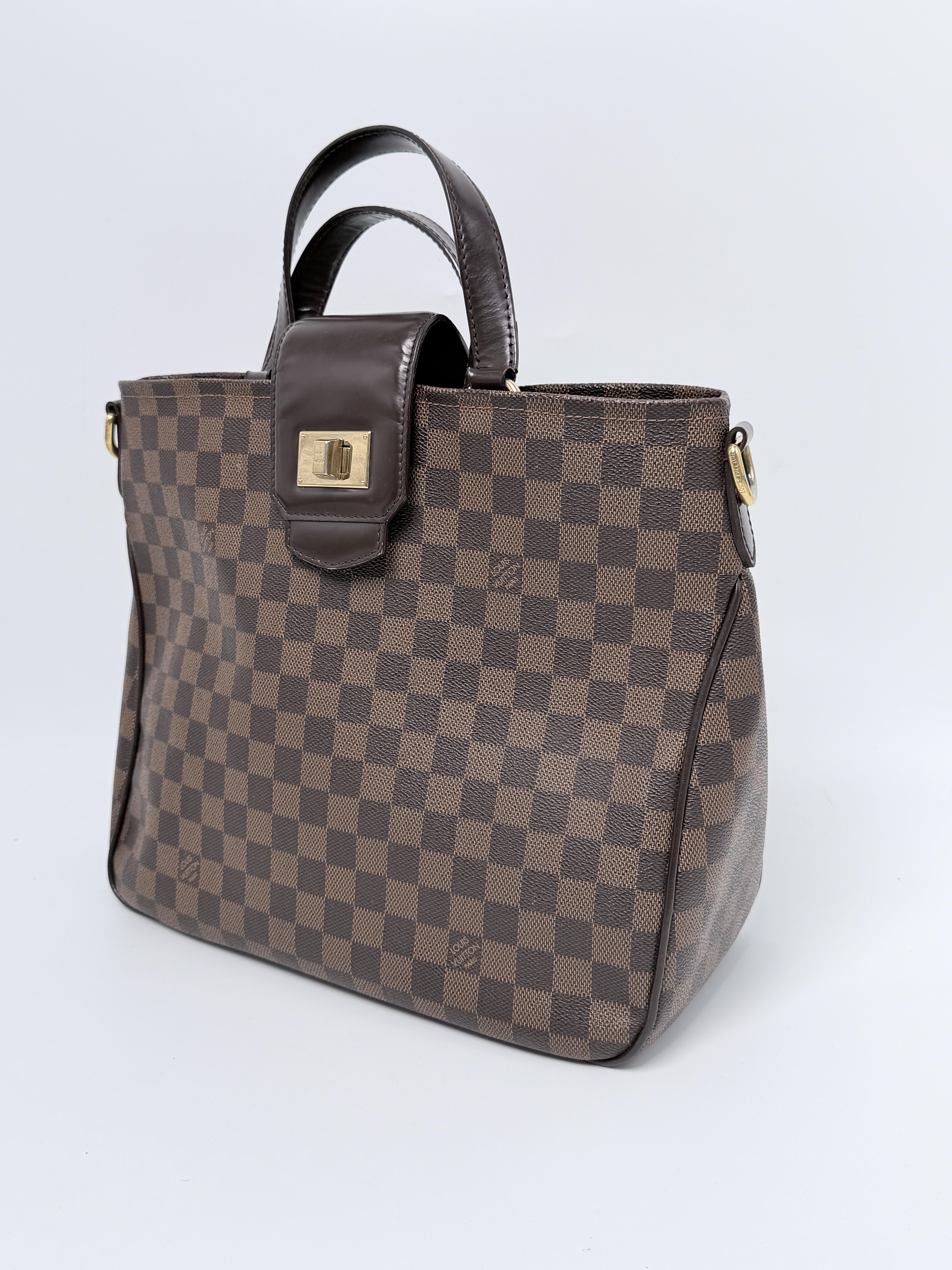Damier Ebene Top Handle Crossbody Bag JA385LV