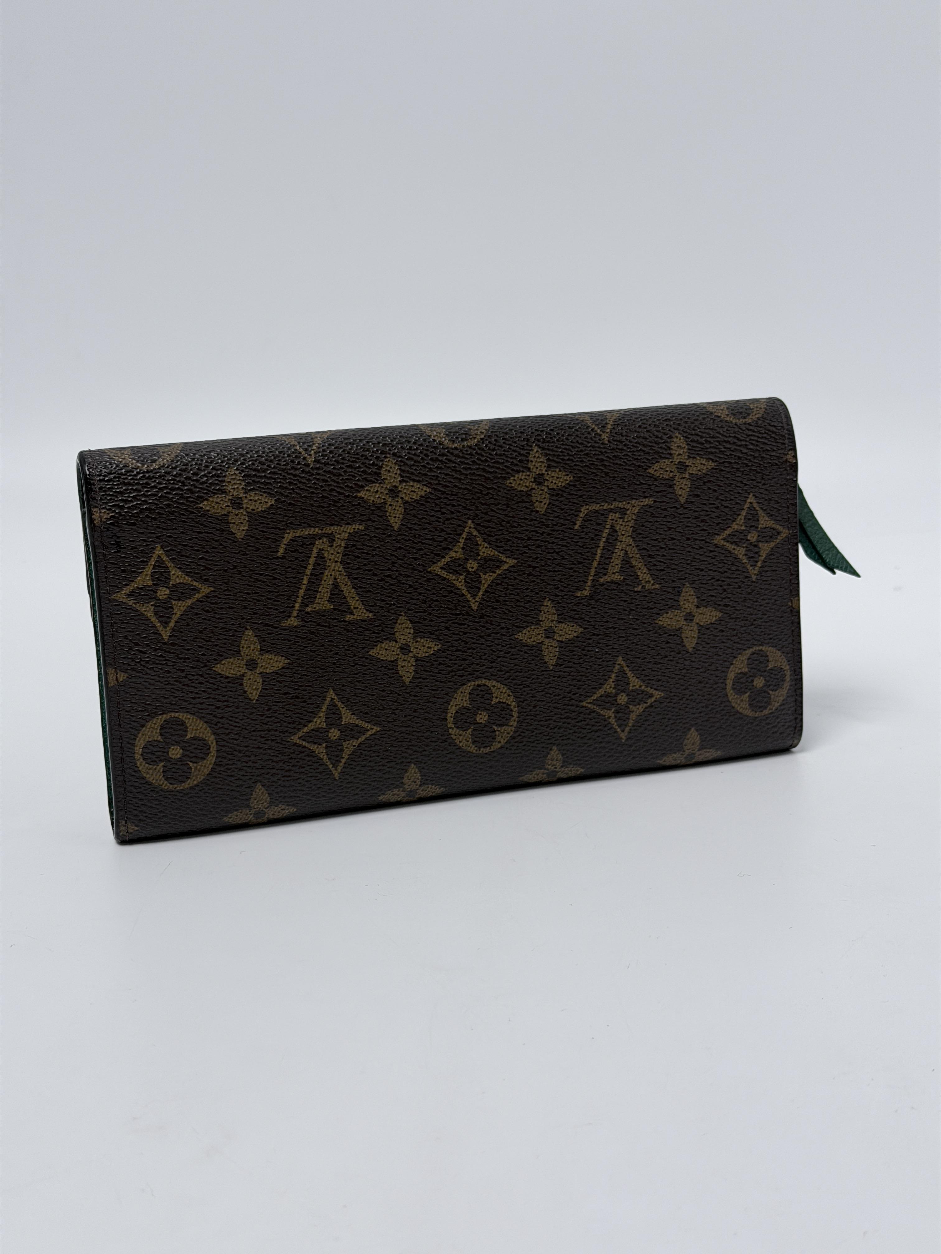 Monogram Canvas Emilie Flap Wallet Emerald Green JD1345LV