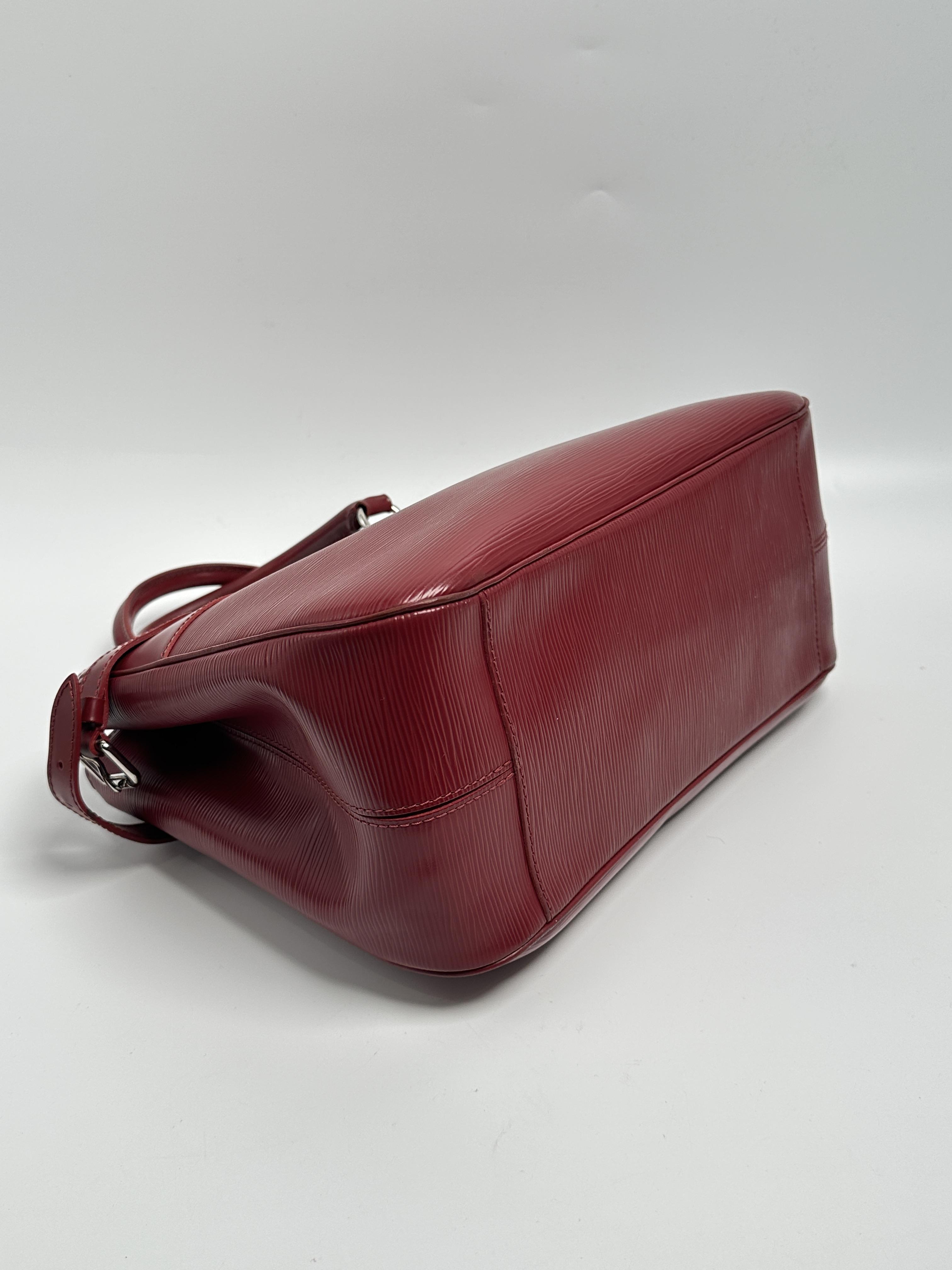 Pre-owned Louis Vuitton Leather Shoulder Bags Passy PM Epi Satchel Bag Handle Handbag Rouge JA832LV