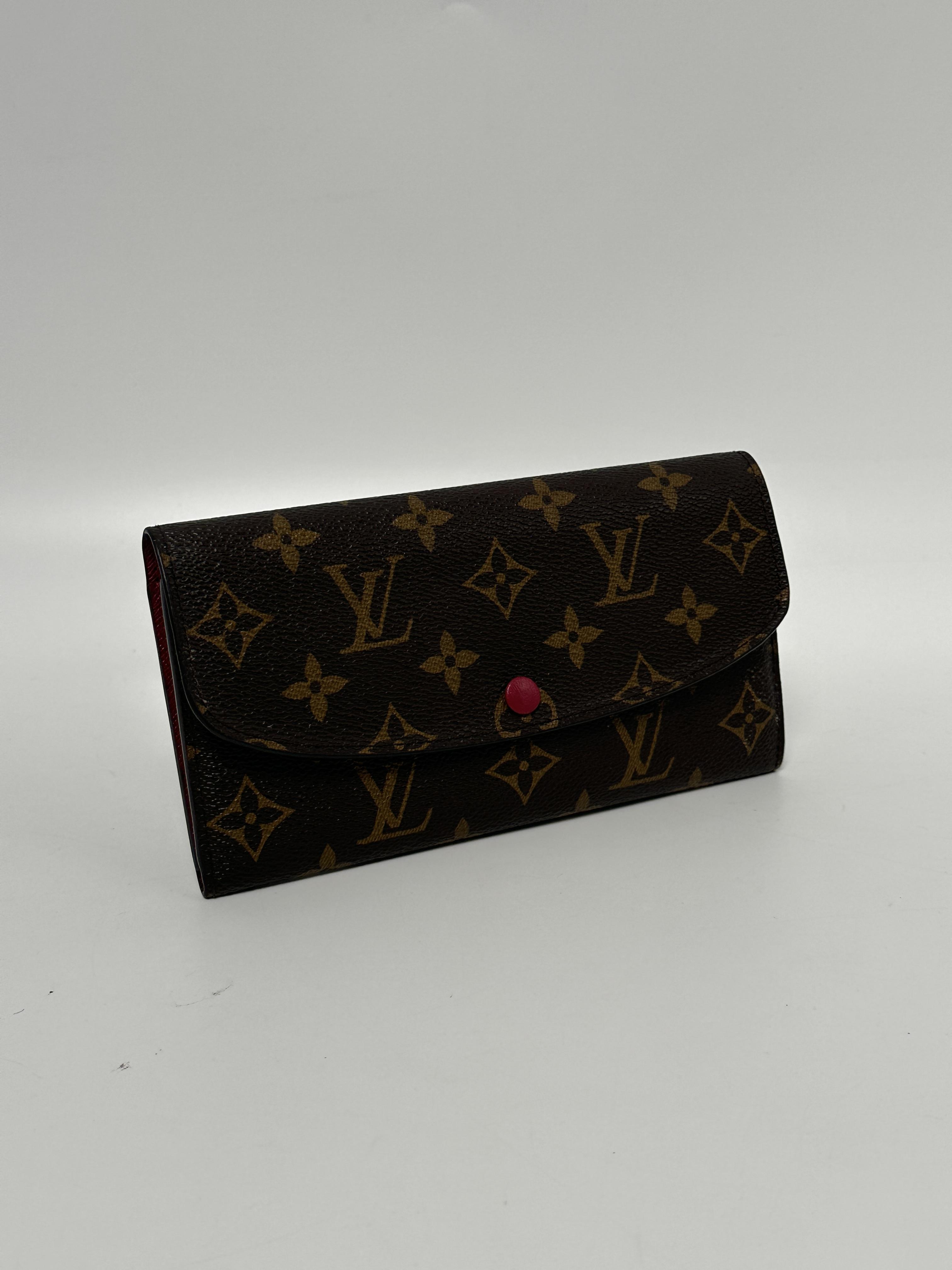 Monogram Emilie Long Flap Wallet Fuchsia JD279LV