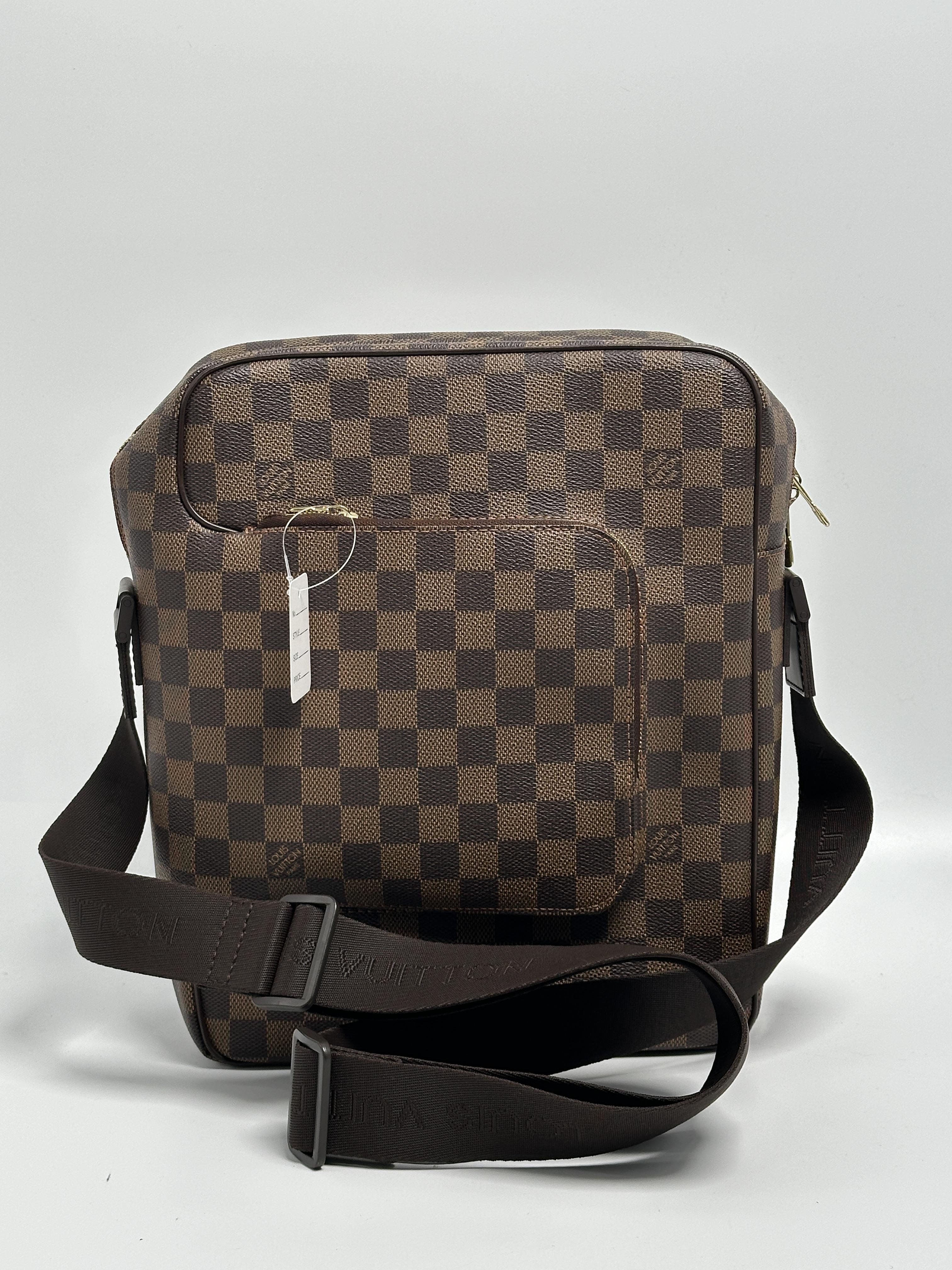 Pre-owned Louis Vuitton canvas Crossbody Bags Damier Ebene Naviglio Messenger Crossbody Bag BIN006LV