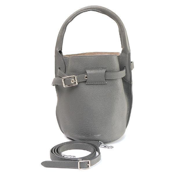 Pre-owned Celine Leather Tote Bags Big Bag Nano Bucket Tote CE2 71525 BK2