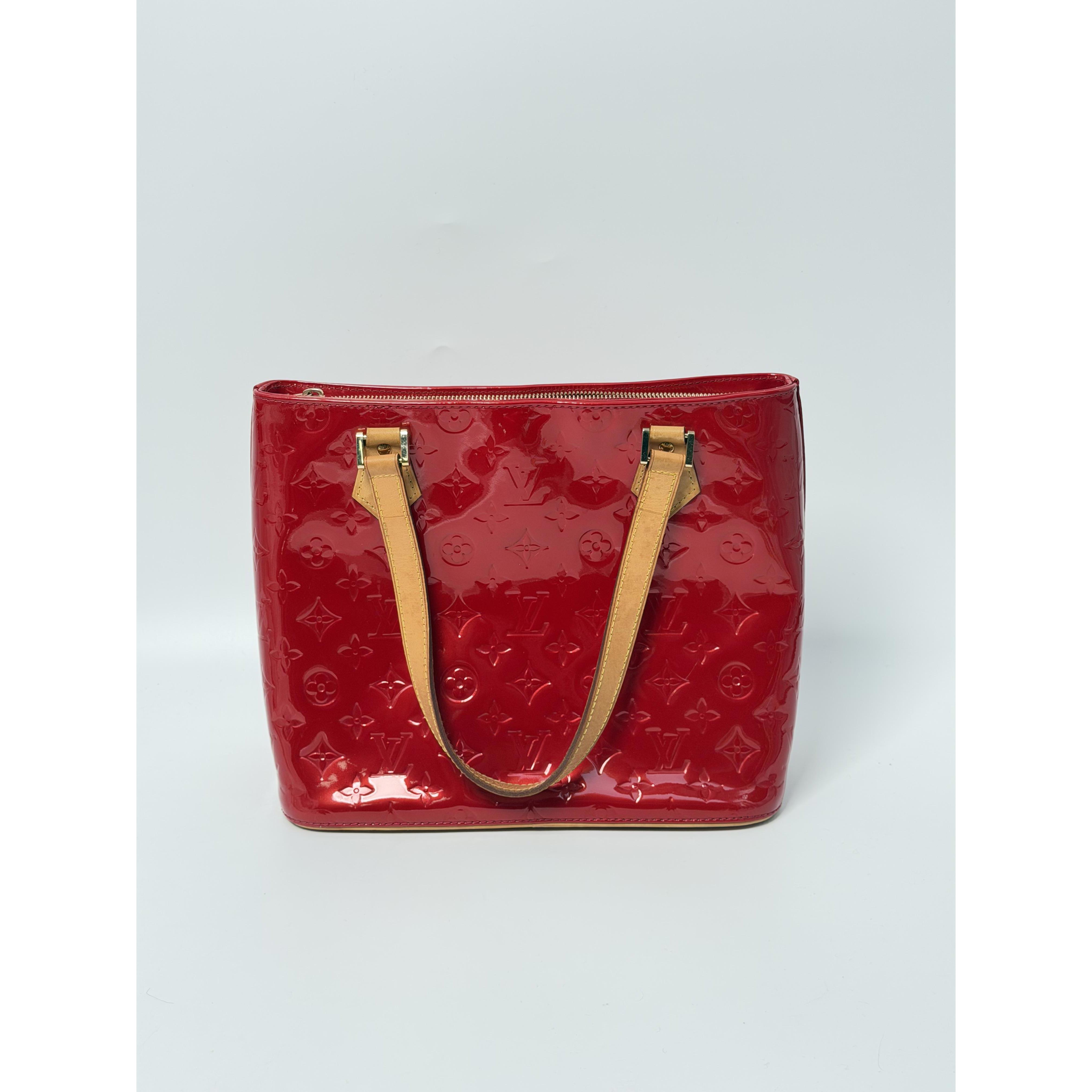Monogram Vernis Red Patent Tote Bag JE86LV
