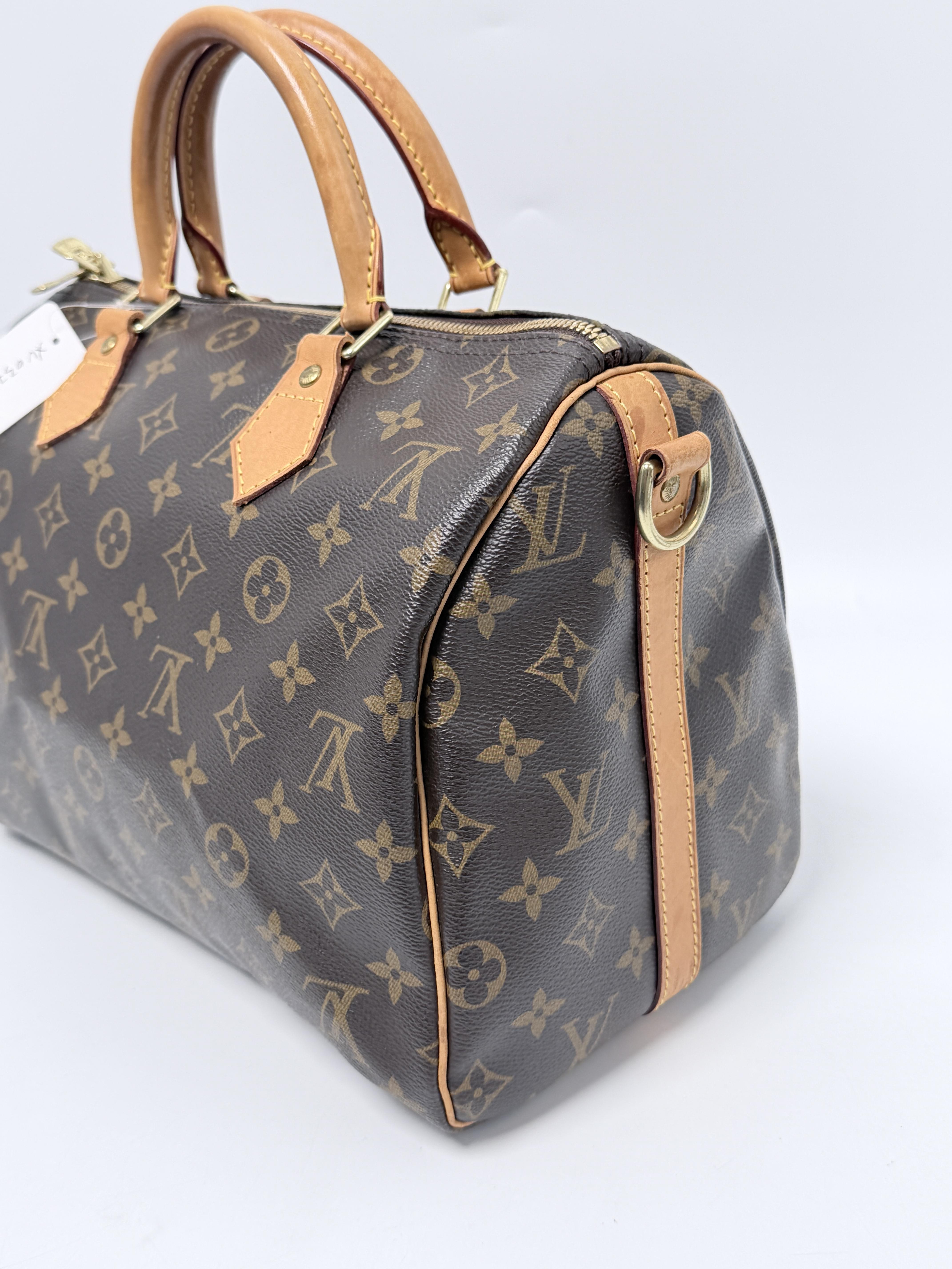 Speedy Bandouliere 30 Monogram Crossbody Shoulder Bag LV XU037LV