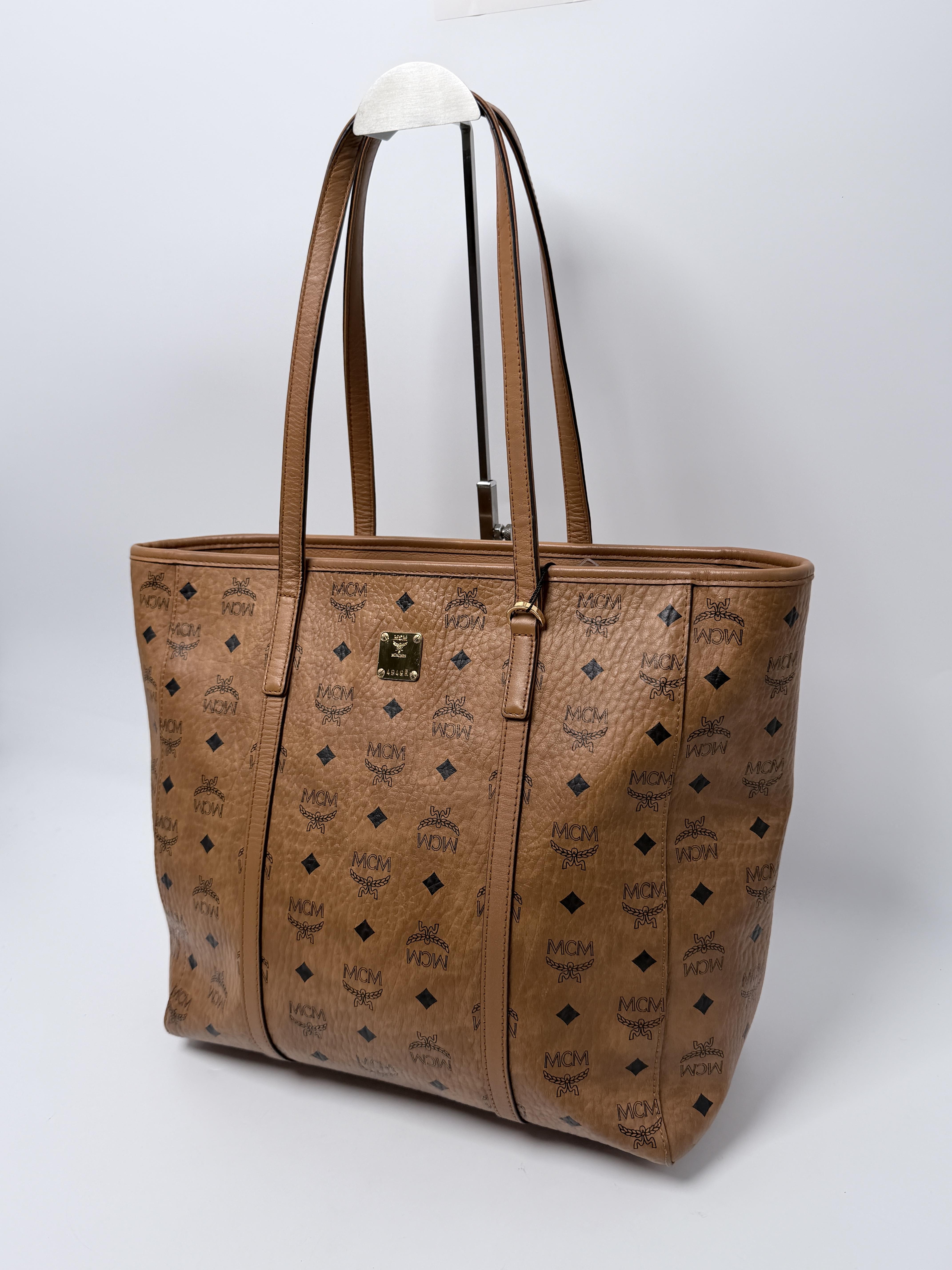 Visetos Toni Medium Shopping Tote Bag Cognac Brown JD1712MCM