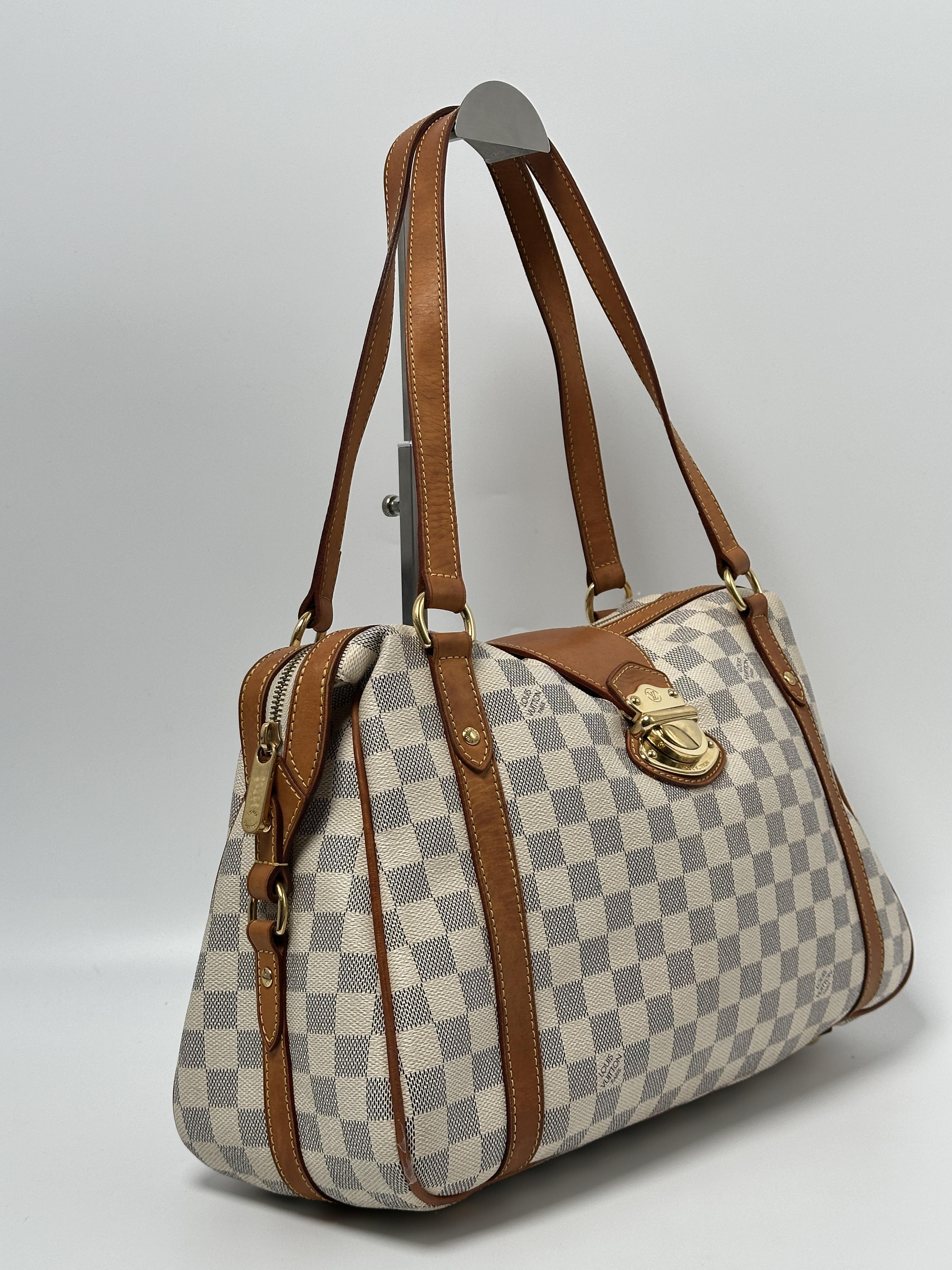 Pre-owned Louis Vuitton canvas Shoulder Bags Damier Azur Stresa PM Shoulder Bag JE597XLV