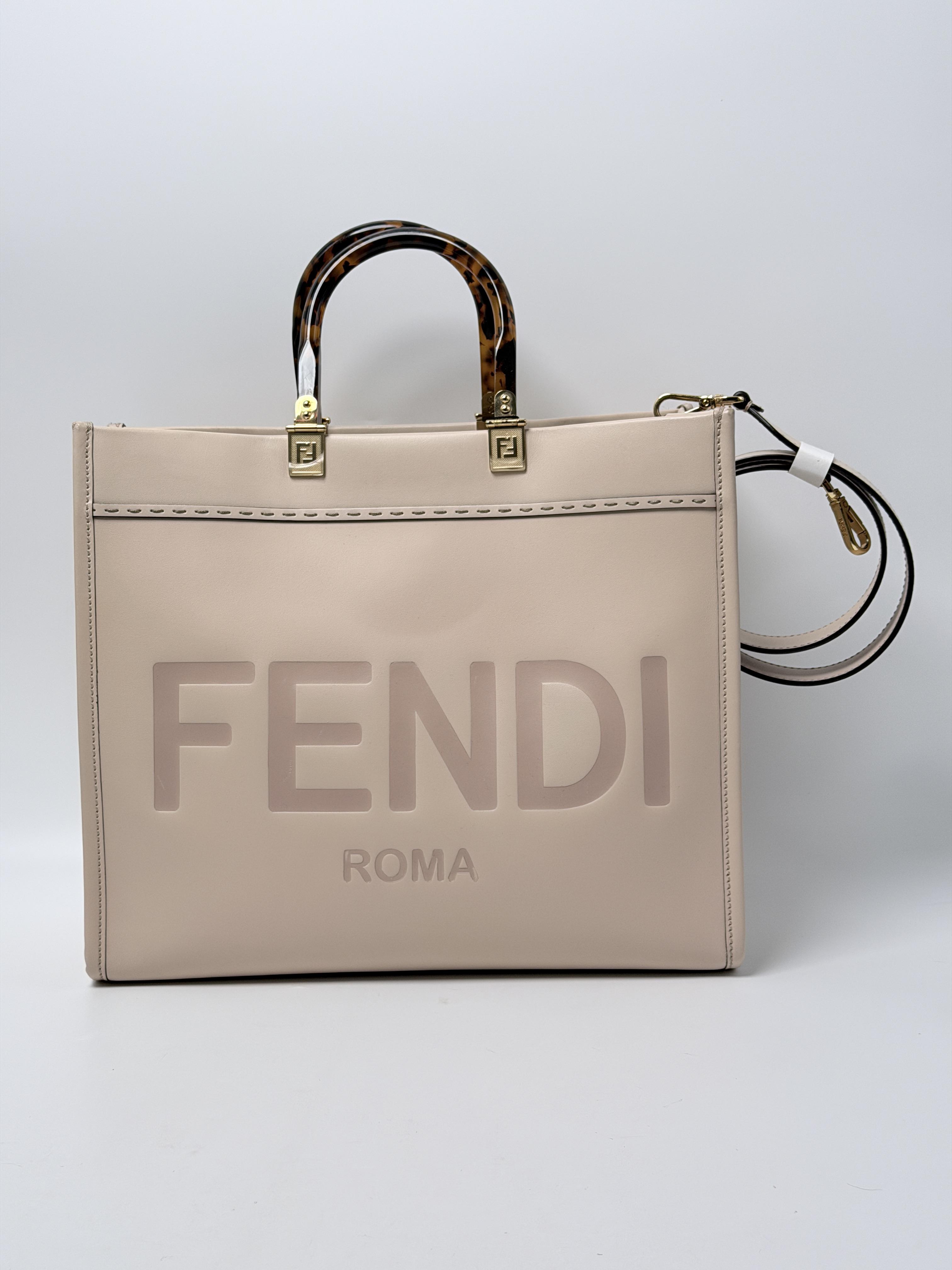 Sunshine Medium Shopper Tote Bag Beige Powder Pink JD1491FD