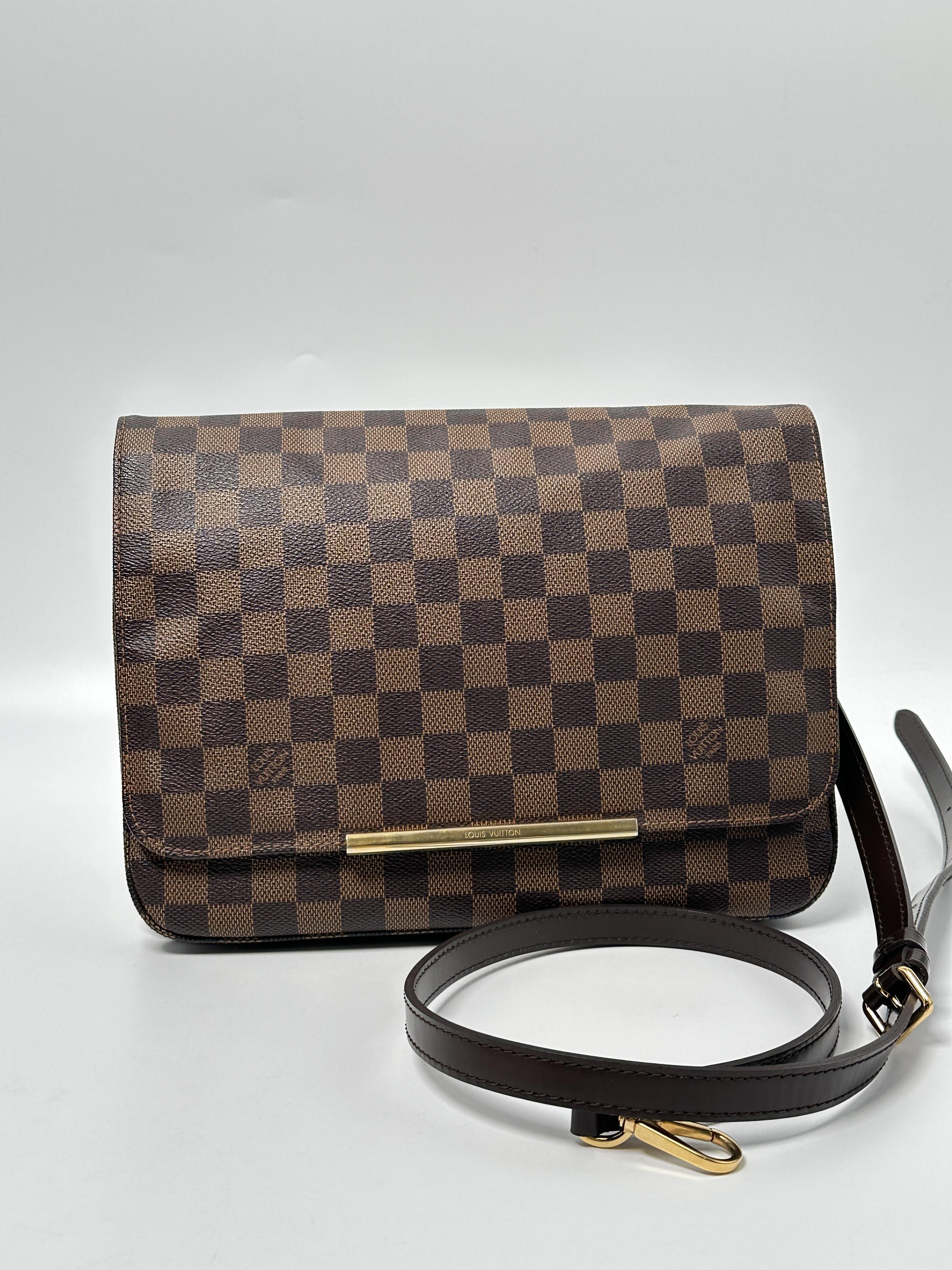 Pre-owned Louis Vuitton CANVAS Shoulder Bags Damier Ebene Hoxton GM Shoulder Bag XU033LV
