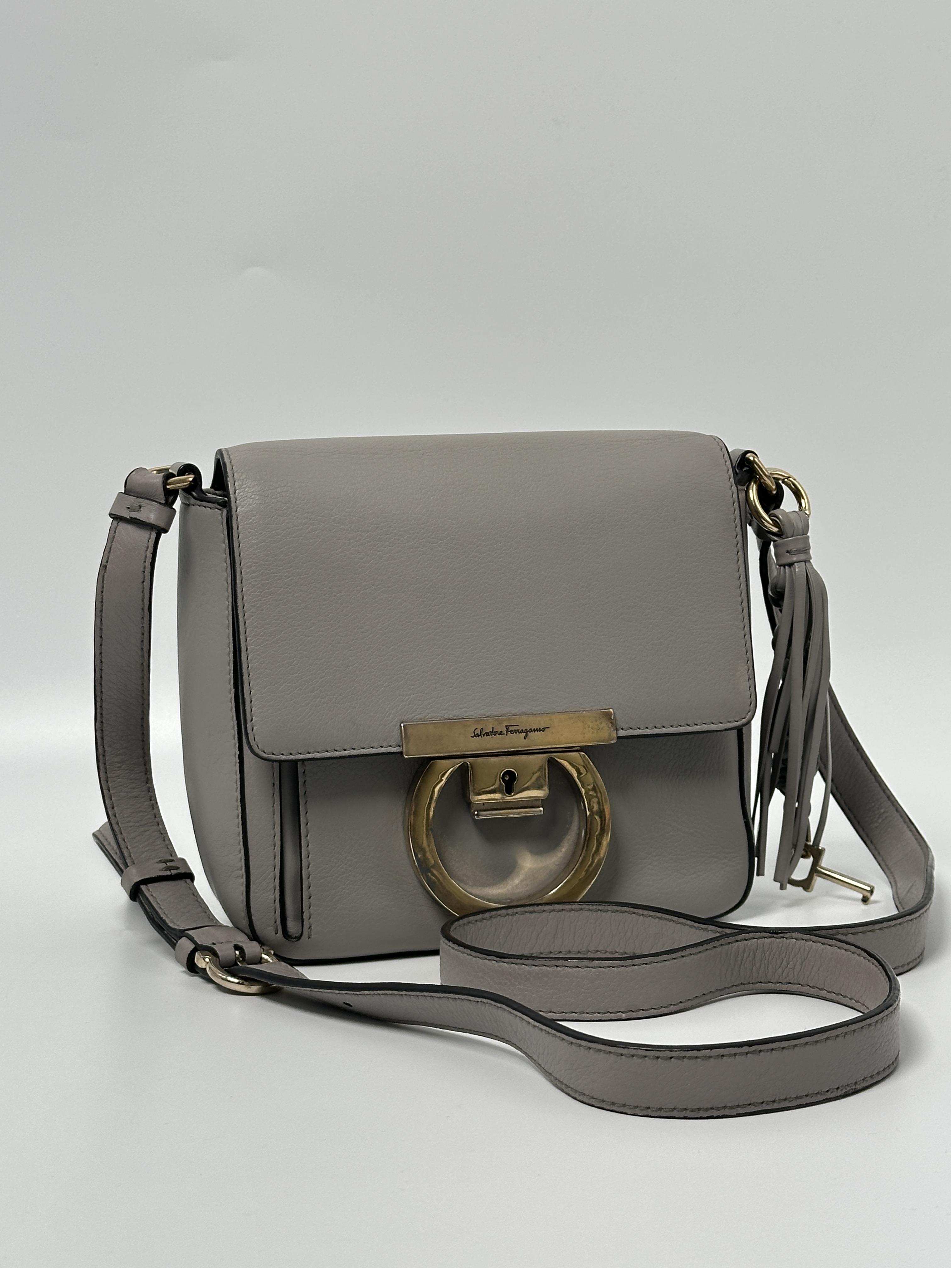 Gancini Lock Flap Shoulder Bag JD838FG