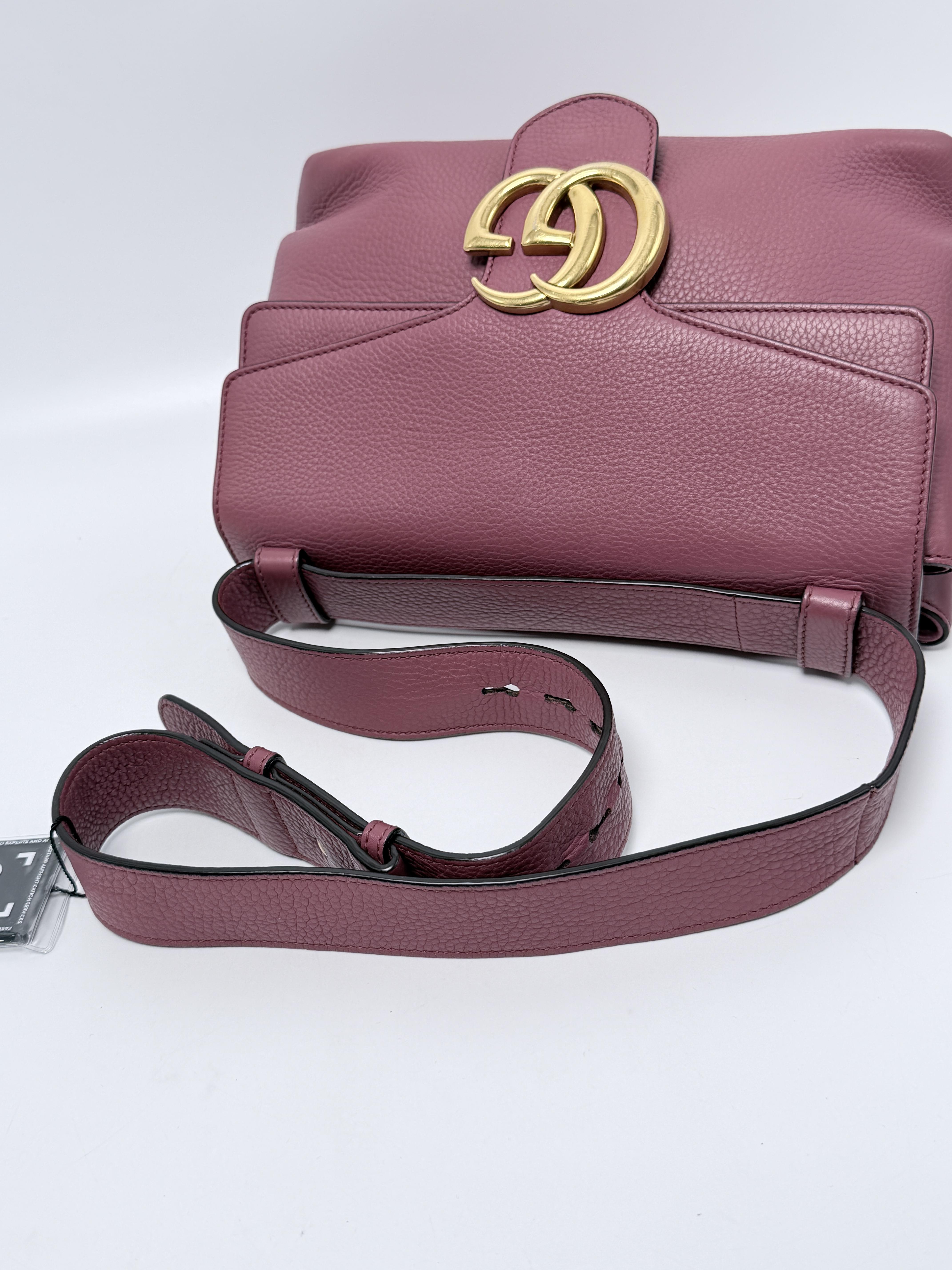 GG Marmont Pebbled Flap Shoulder Bag Pink Gold JD1246GG