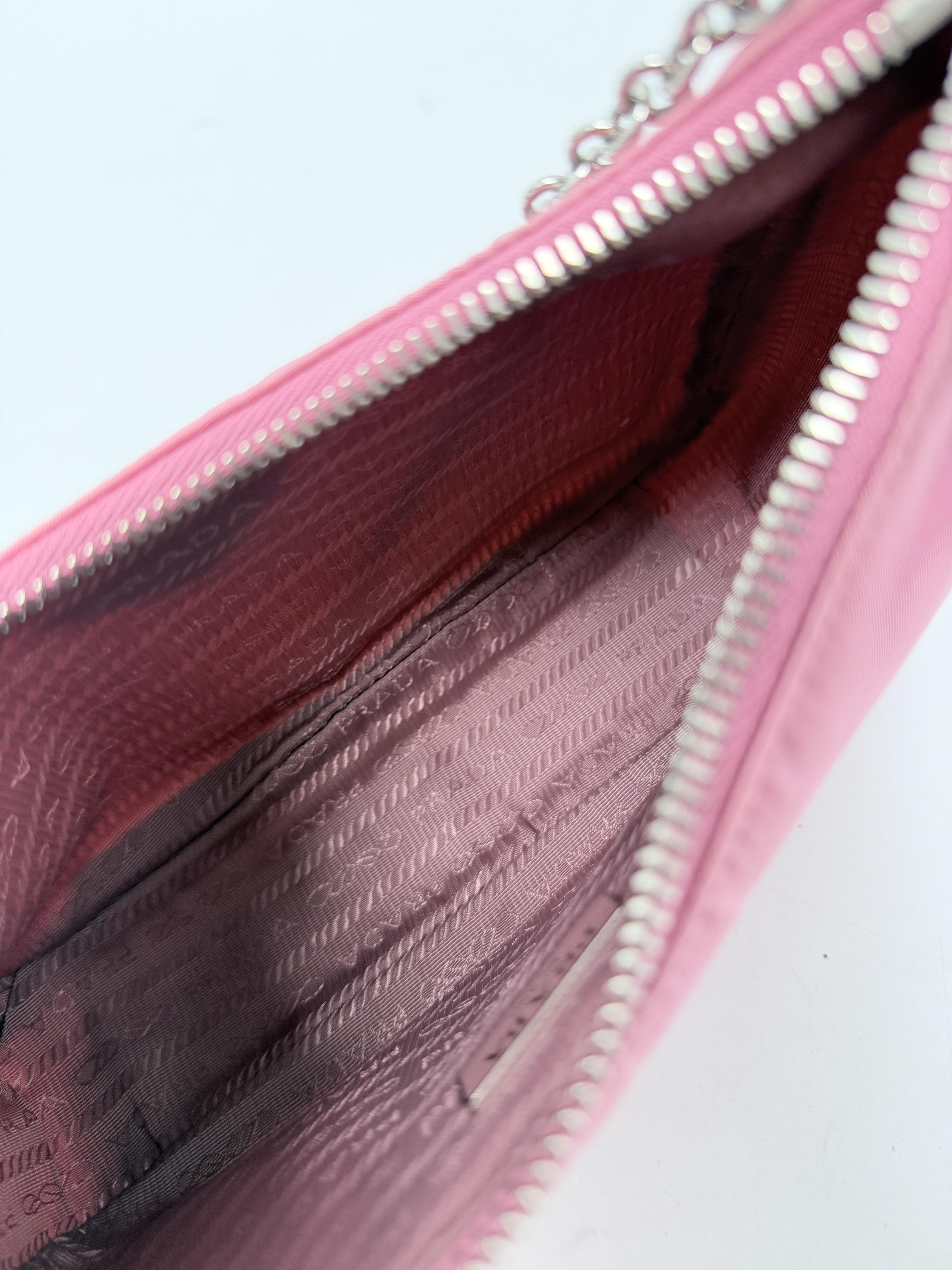Re Edition 2005 Pink 2 Way Shoulder Crossbody Bag Pouch JE750PD