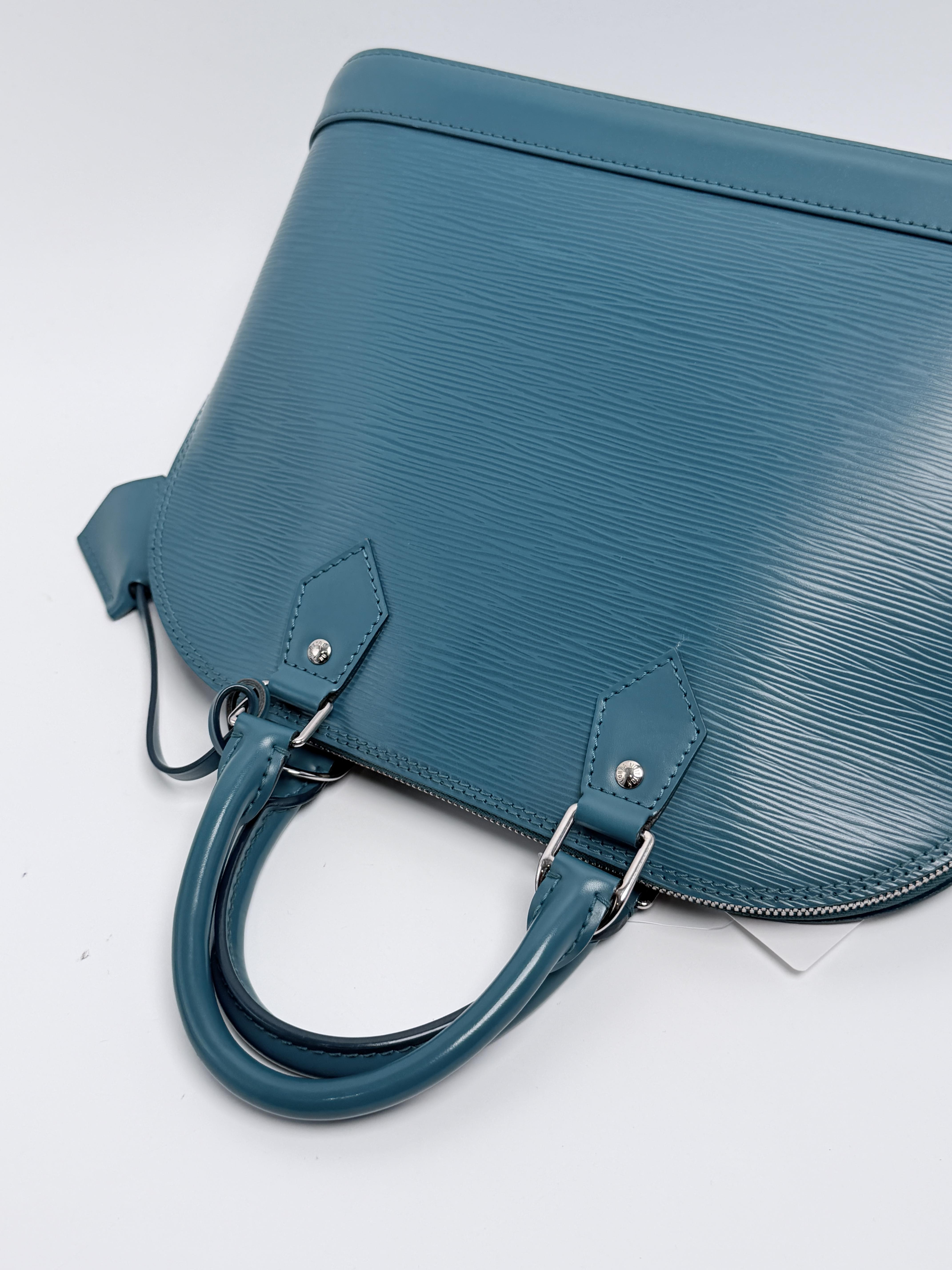 Alma PM Epi Shoulder Handle Handbag Cyan Turquoise Blue ZS068LV