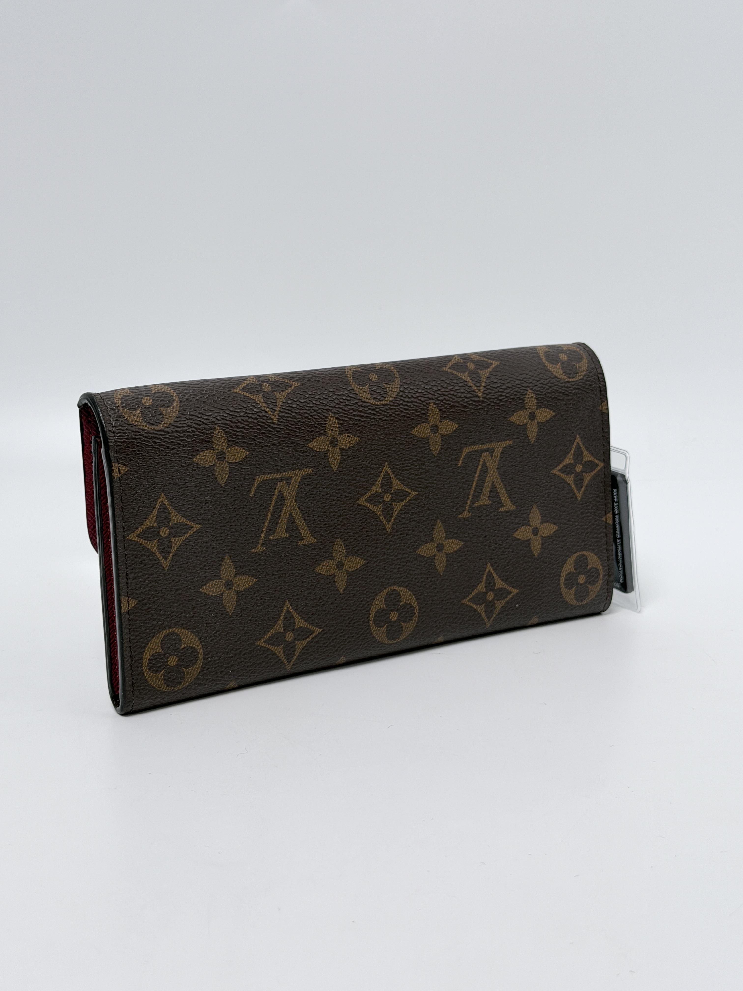 Emilie Wallet Monogram Canvas Fuchsia Pink Long Flap Envelope JD1305LV