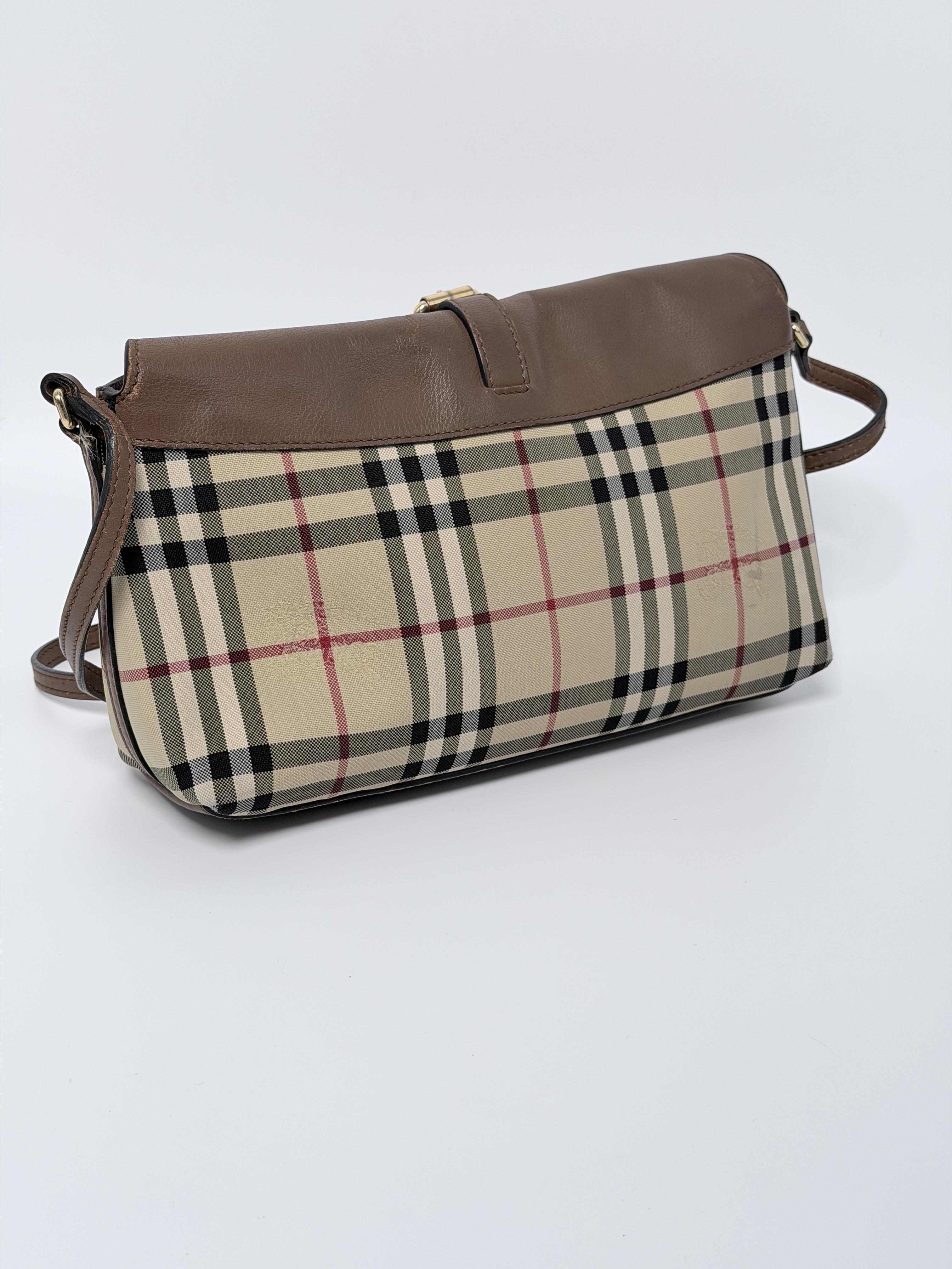 Nova Check Leather Crossbody Bag YMBR65