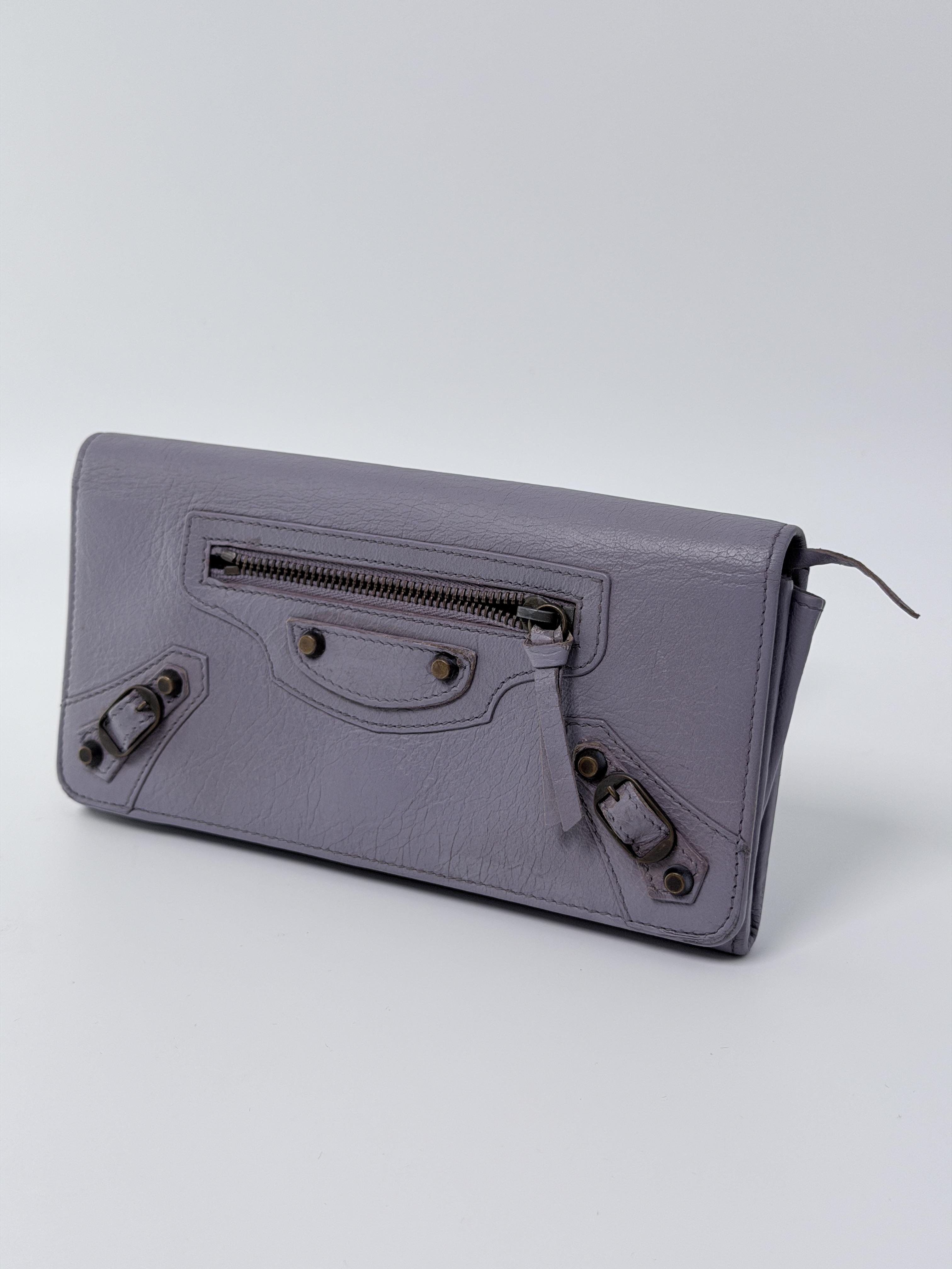 Classic Continental Zip Around Long Wallet Grey P001BB