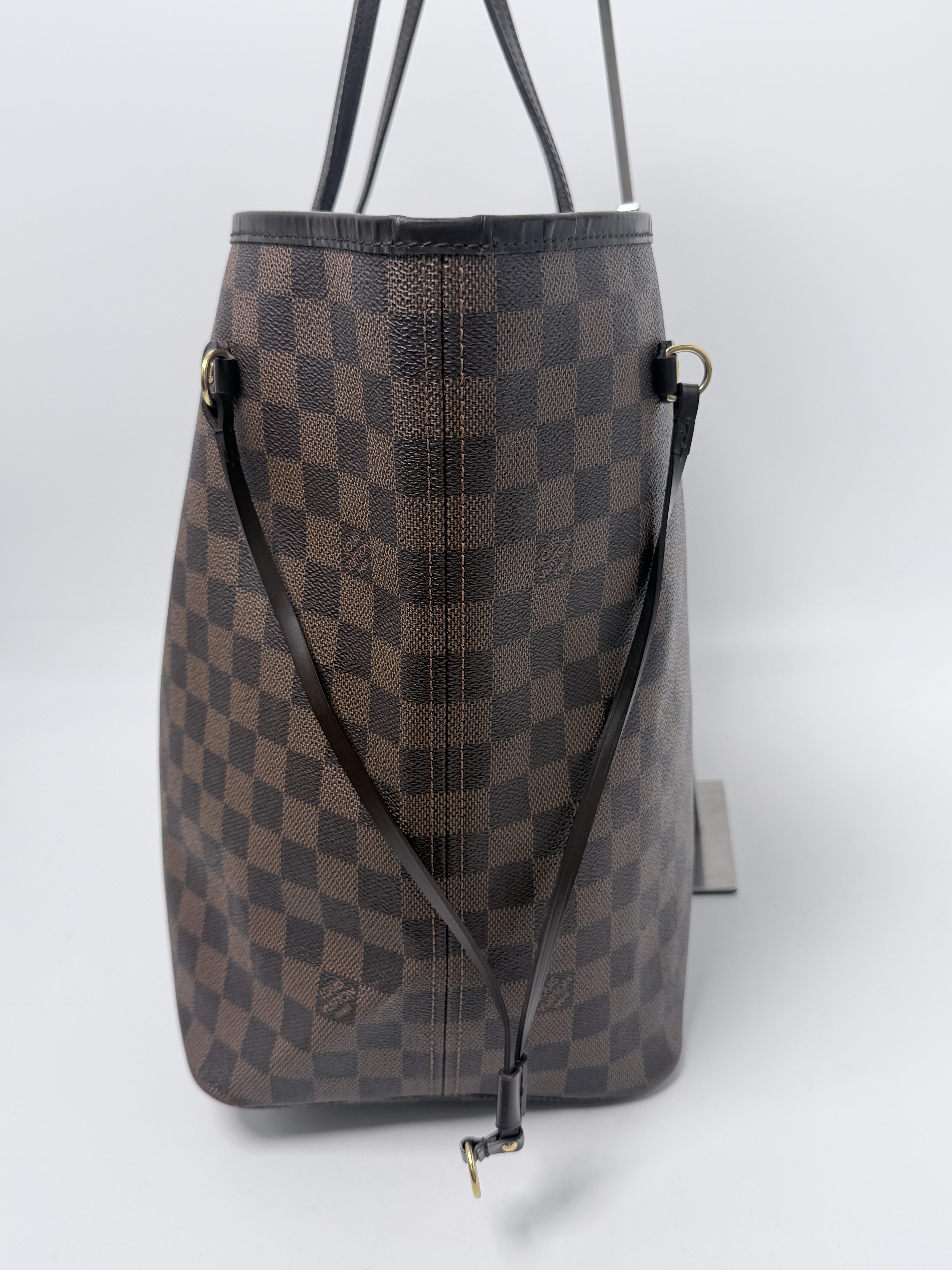 Damier Ebene Neverfull GM Shopper Tote Bag Top Handle Handbag JE672LV