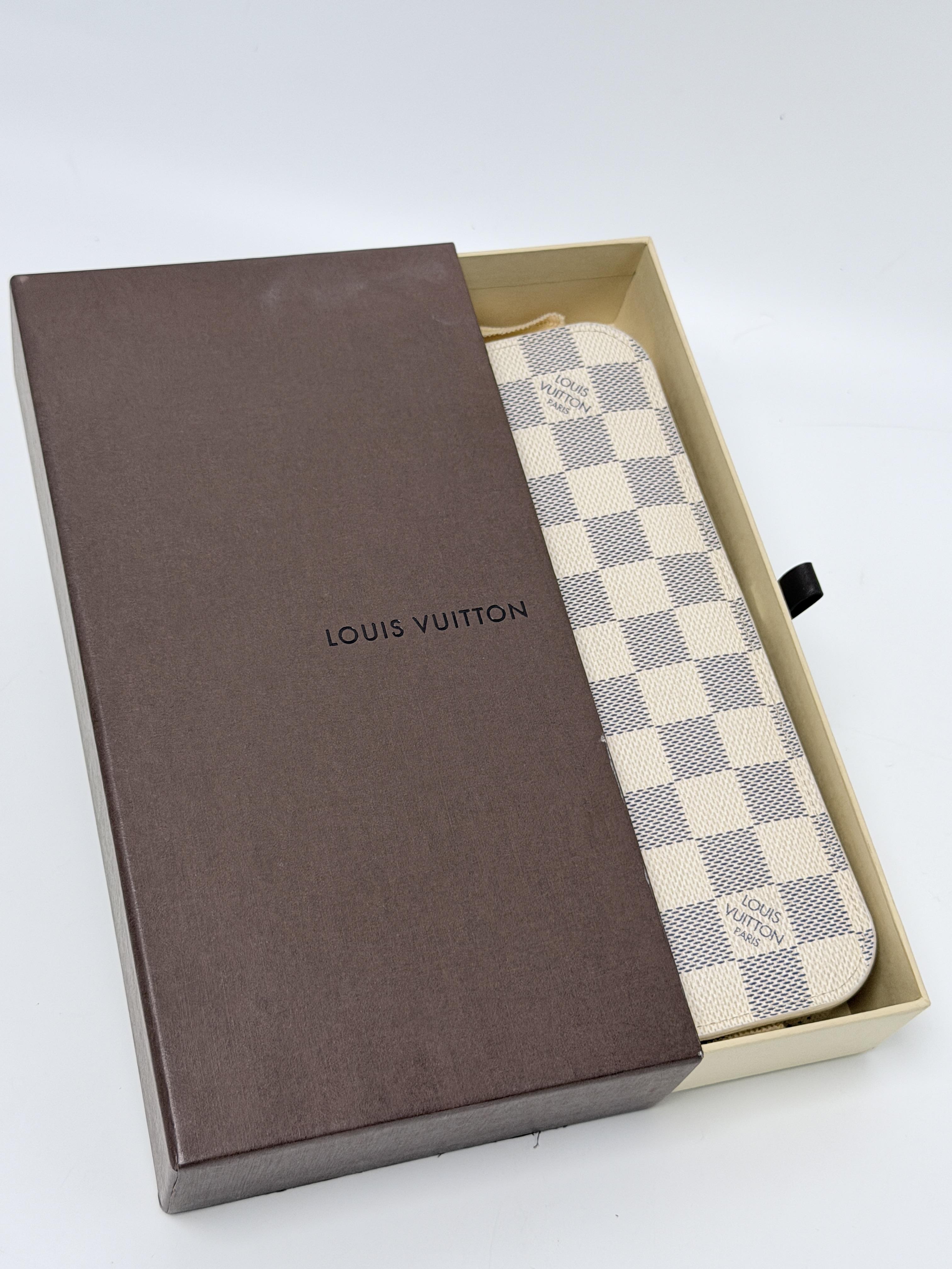 Damier Azur Clemence Long Wallet White JD1273LV
