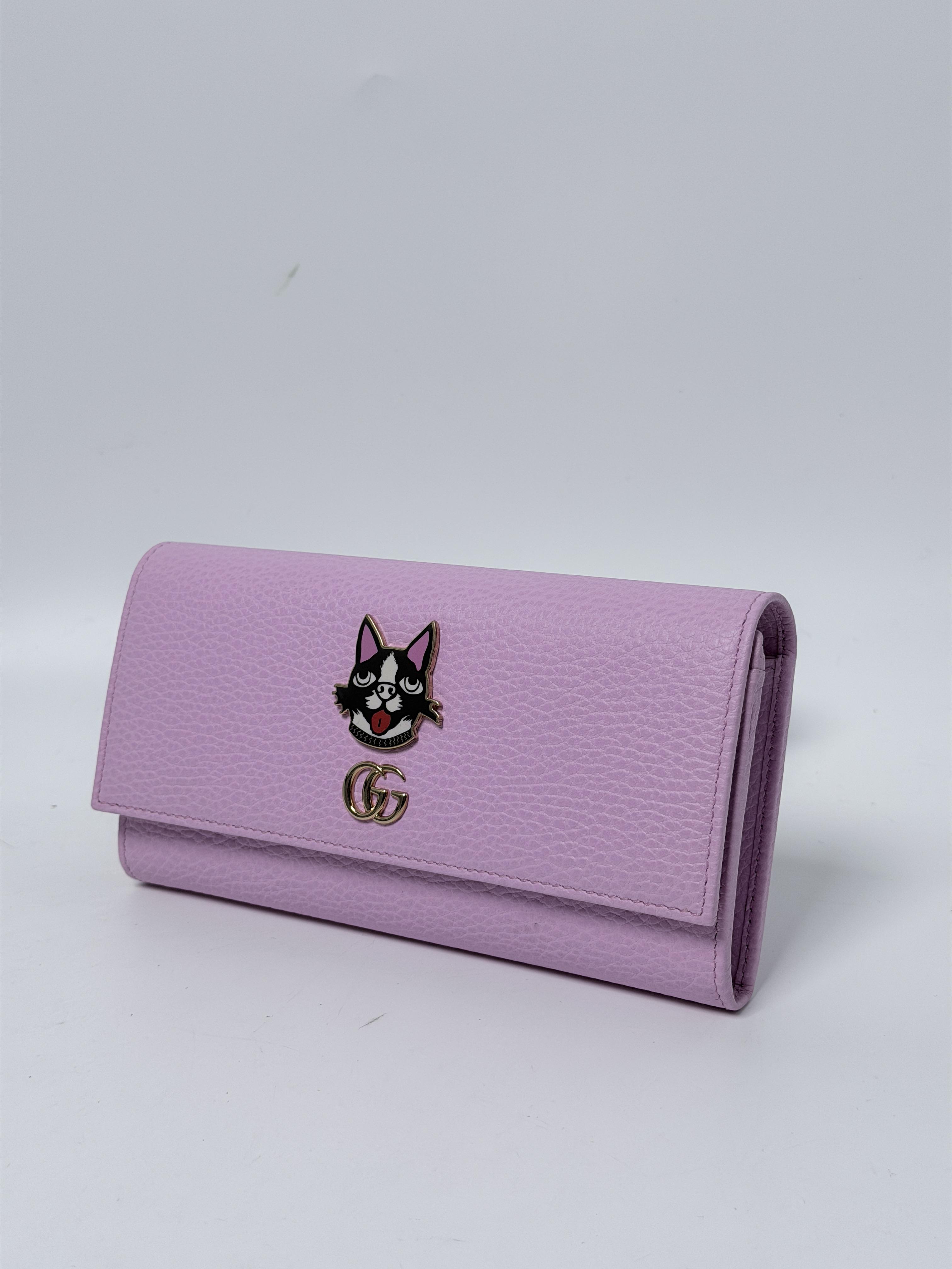 Clutches & Wristlets GG Bosco GG Marmont Continental Long Flap Wallet Pink JD314GG