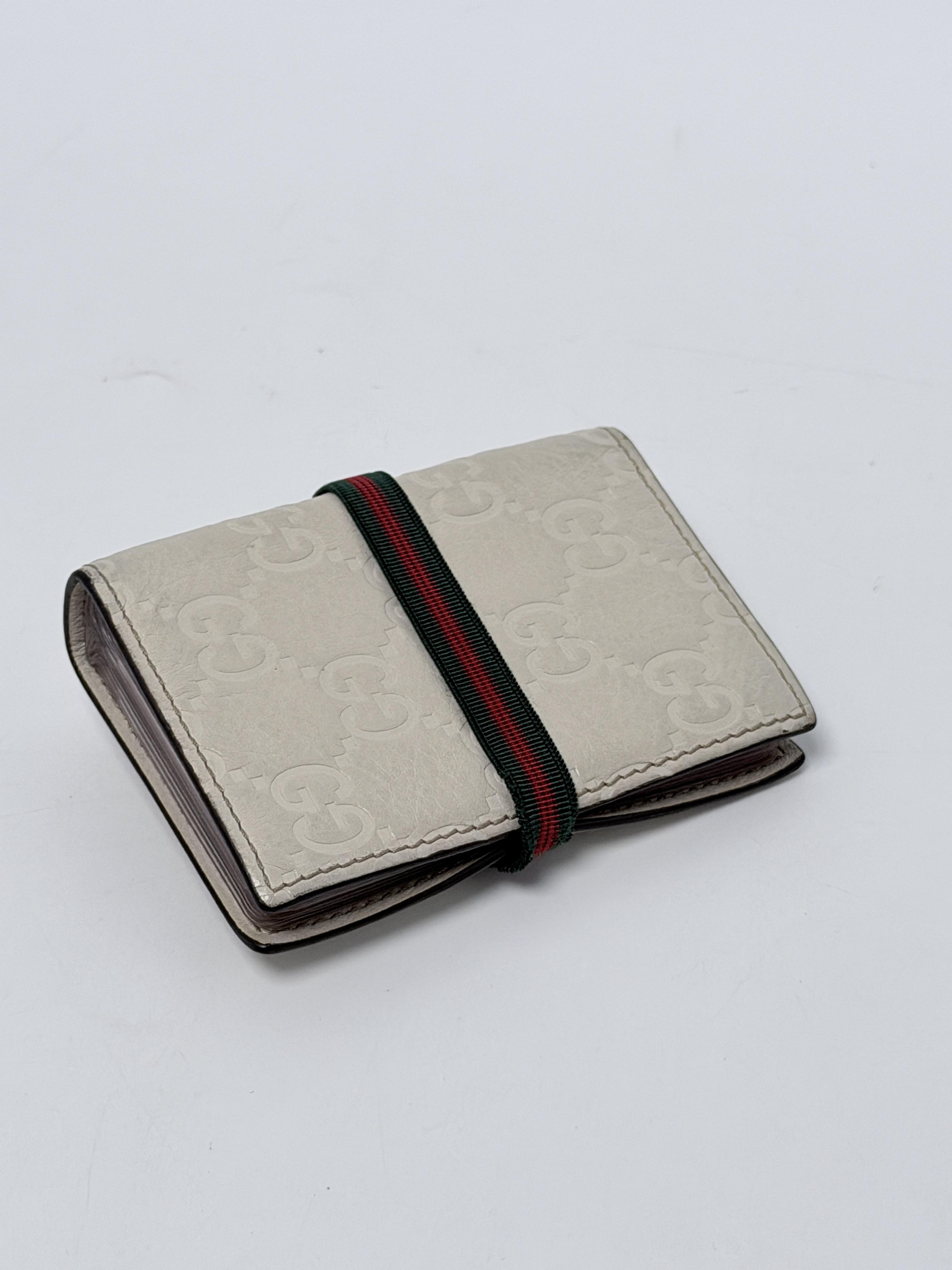 Vintage Web GG Supreme Canvas Card Case Wallet Elastic JD1277GG