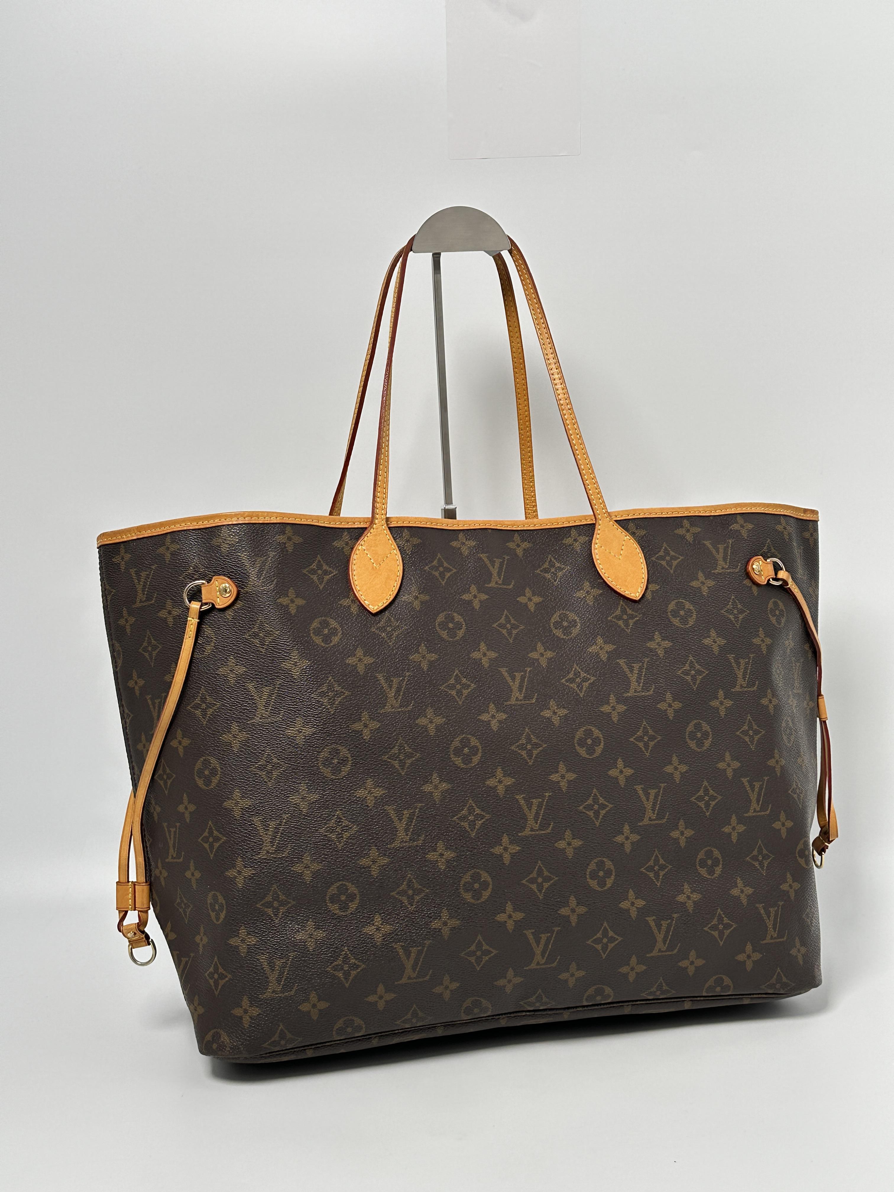 Pre-owned Louis Vuitton Canvas tote bags Authentic Monogram Neverfull GM Tote Bag Top Handle Handbag JA1060LV