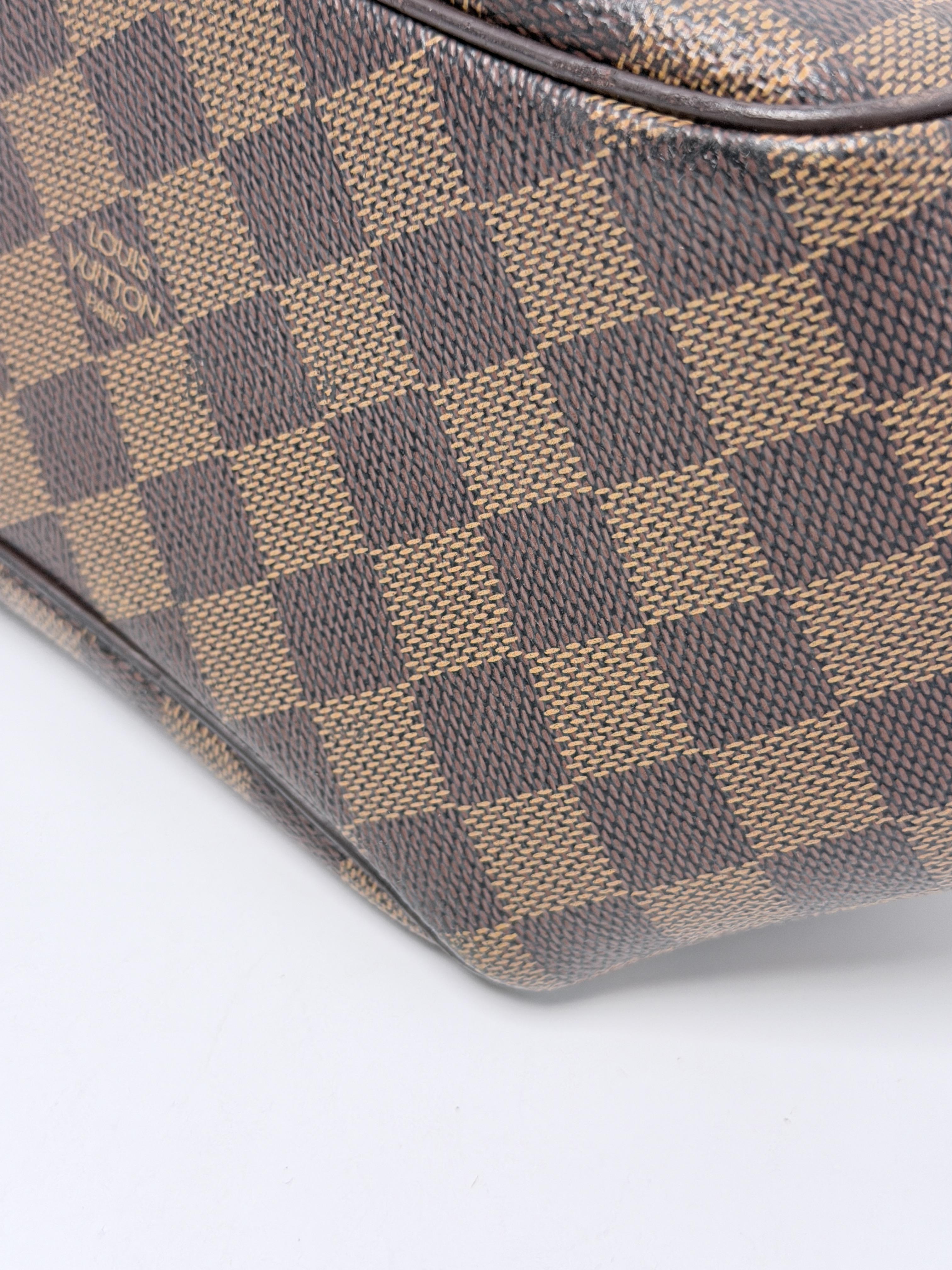 Knightbridge Damier Ebene Shoulder Handbag Bowling Tote Bag XU041LV