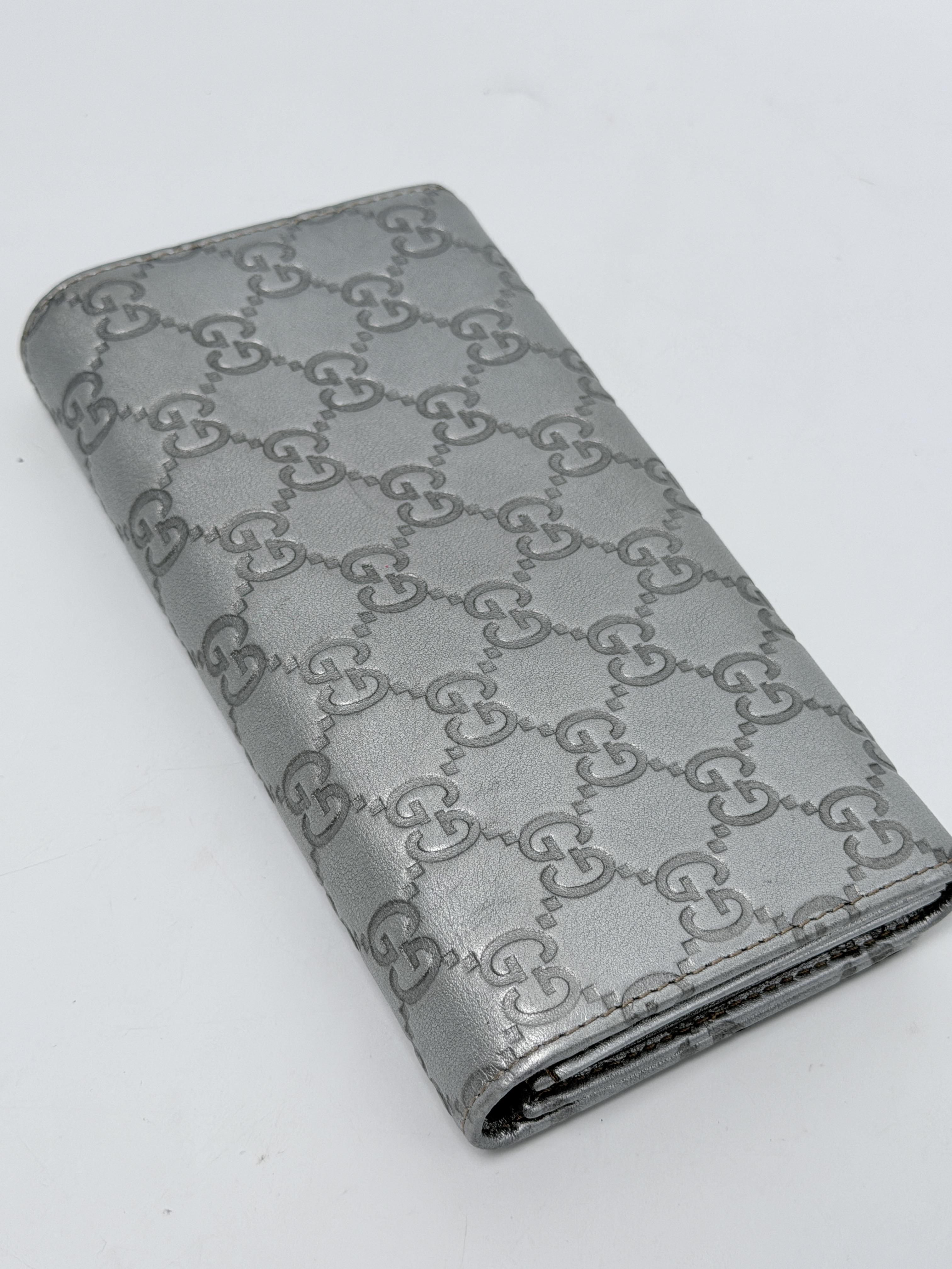 Britt Monogram Continental Long Metallic Silver JD1281GG