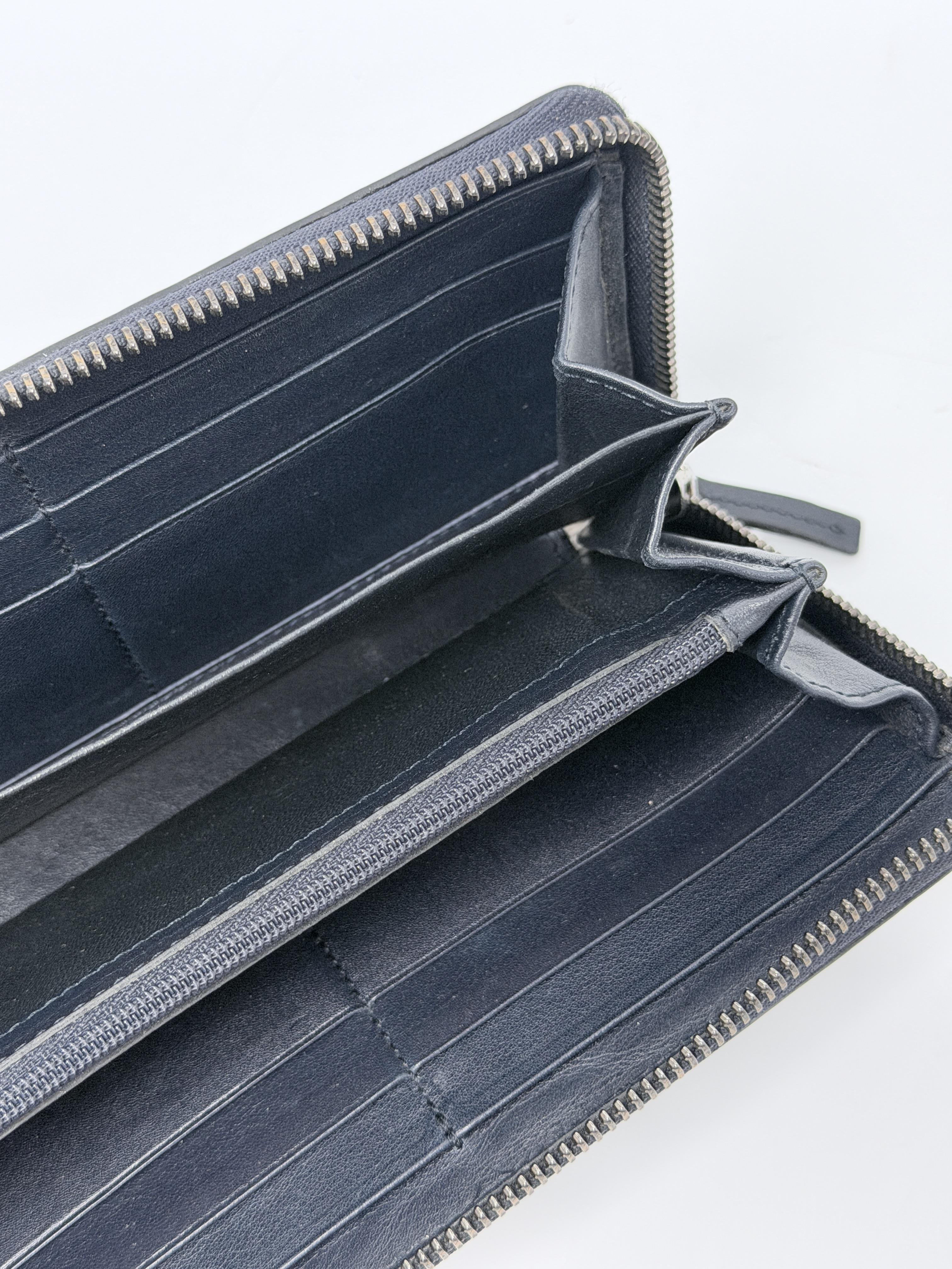 Microguccissima Zip Around Long Wallet Black JD1414GG