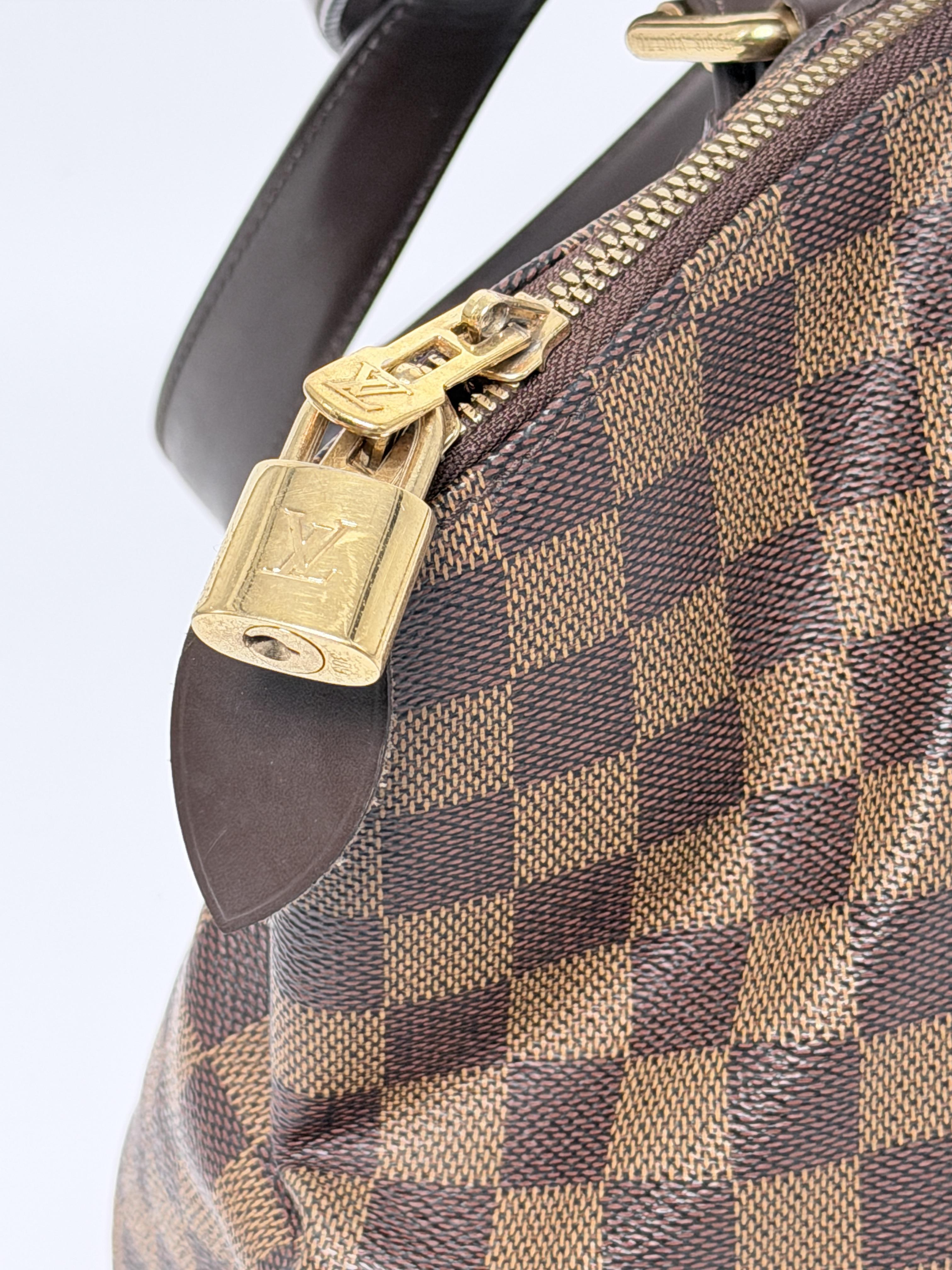 Pre-owned Louis Vuitton Leather Shoulder Bags Verona MM Damier Ebene Canvas Shoulder Bag YMLV114