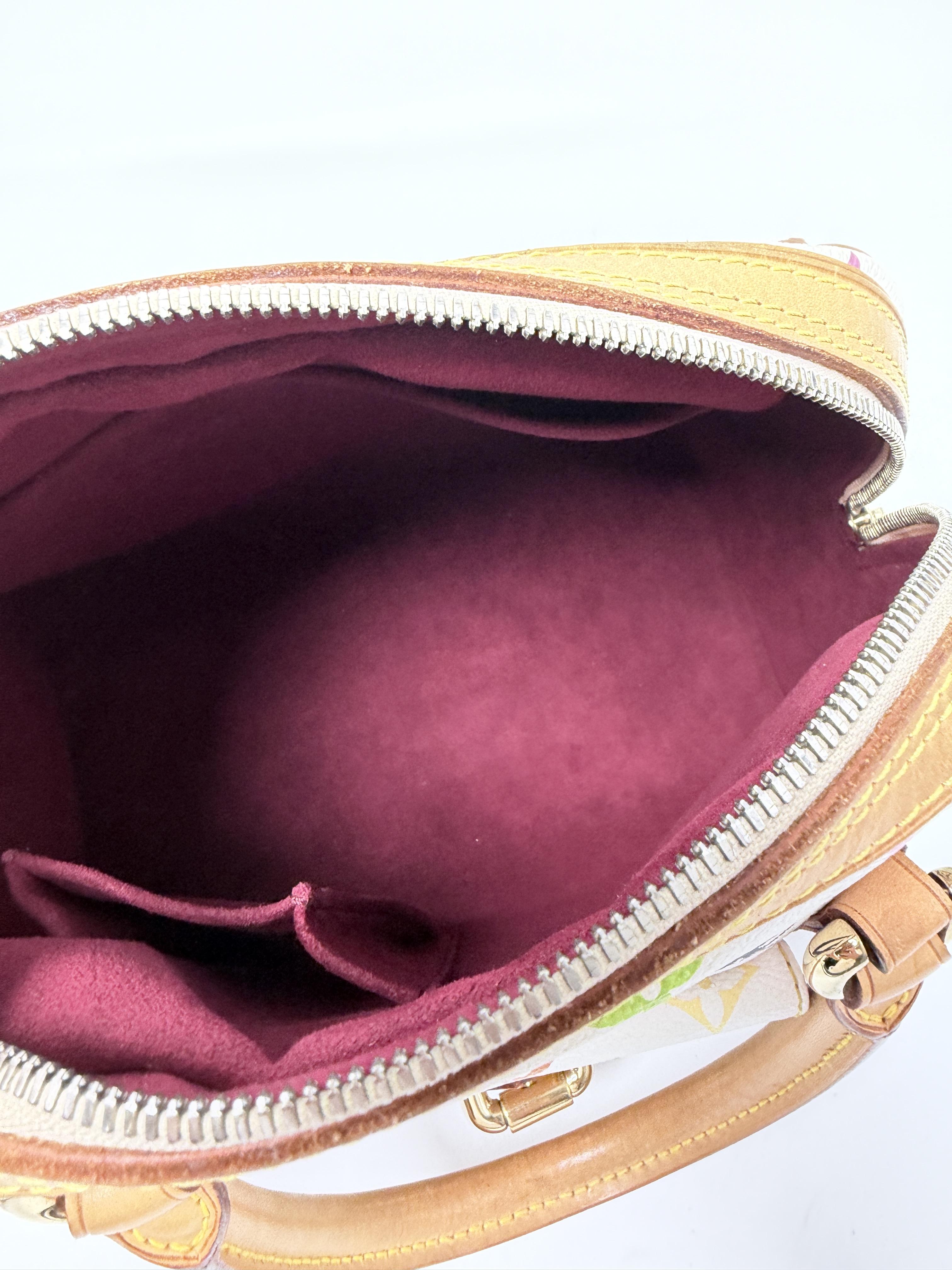 White Monogram Multicolor Priscilla Top Handle Bag XU063LV