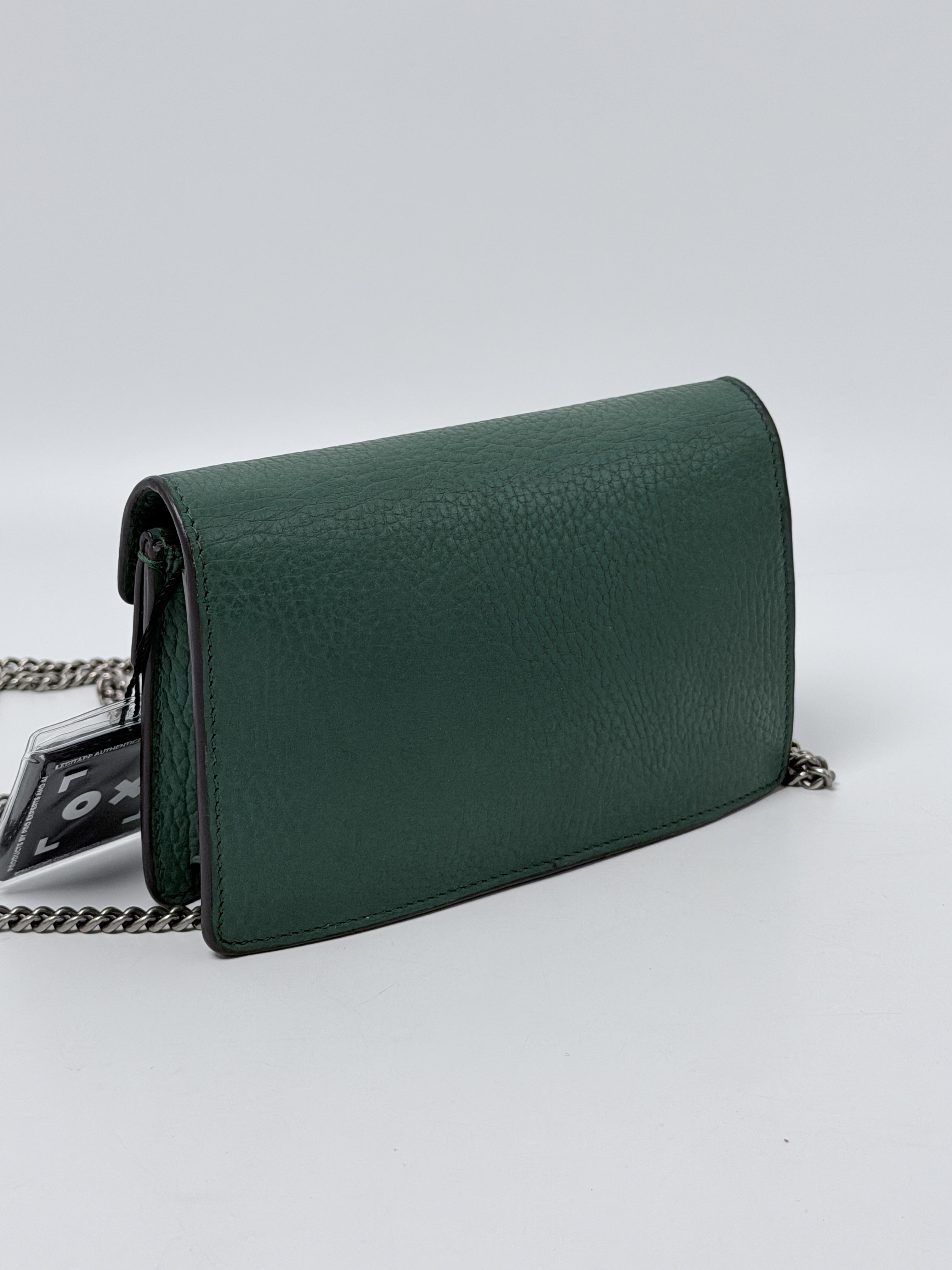 Dionysus Super Mini Green Chain Crossbody Bag Shoulder Handbag JD1155GG