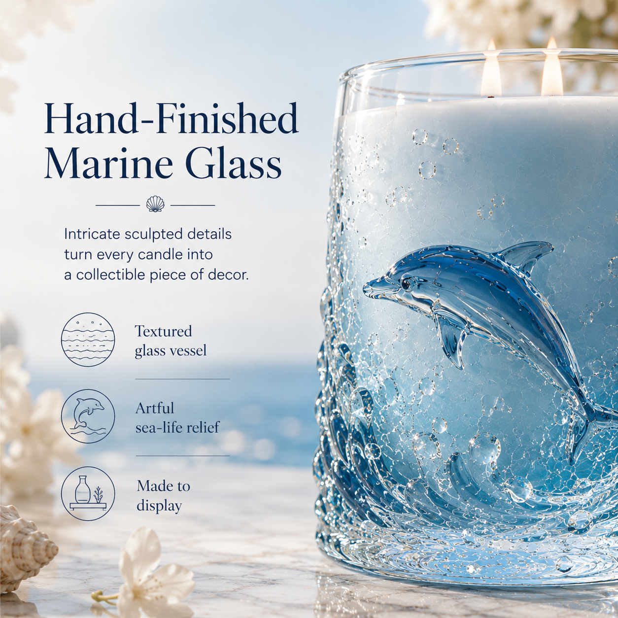 Ocean-inspired scented candles—crafted for moments of serenity.