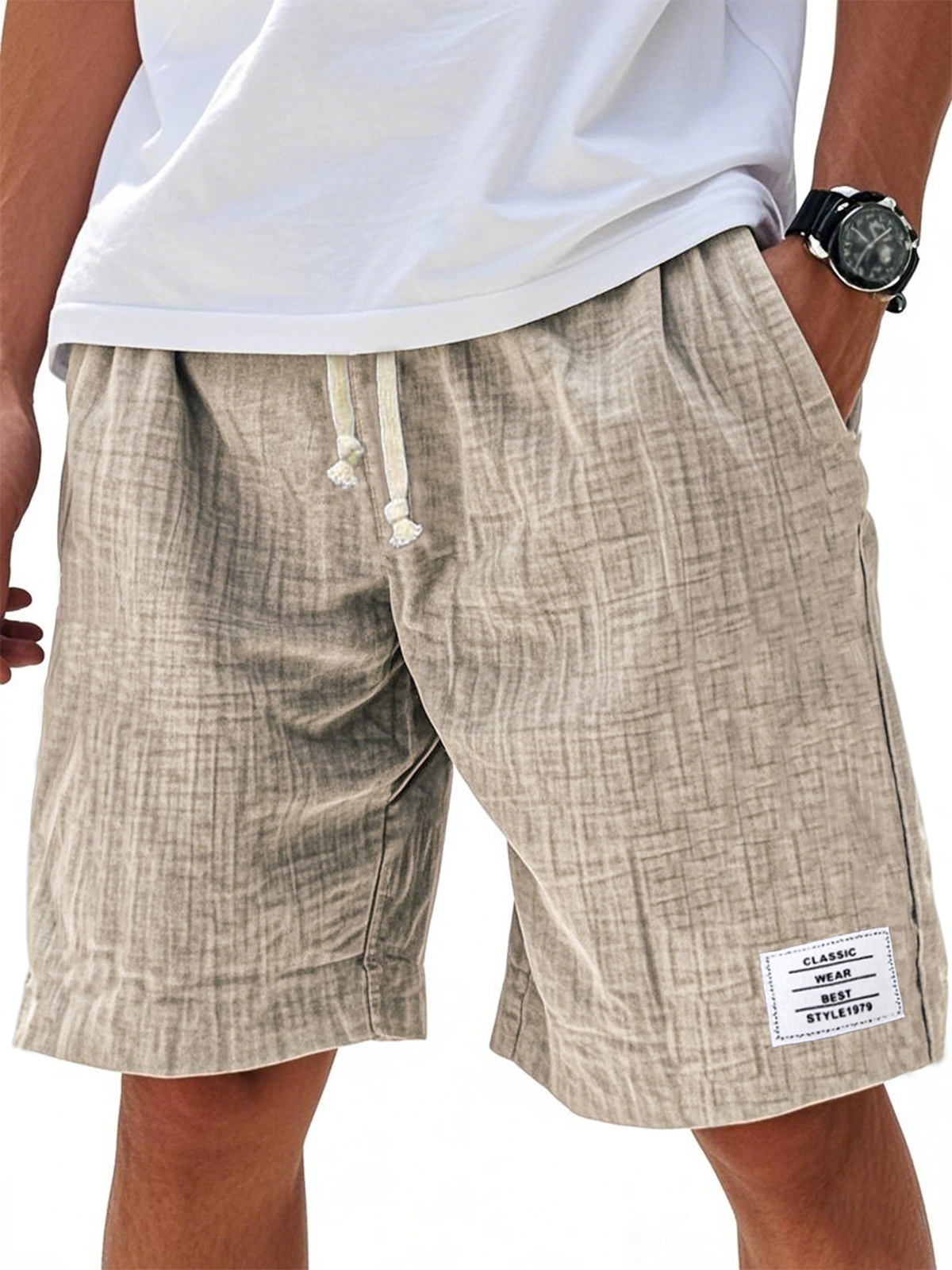Männer können von diesen butterweichen, bestickten Leinen-Shorts gar nicht genug bekommen