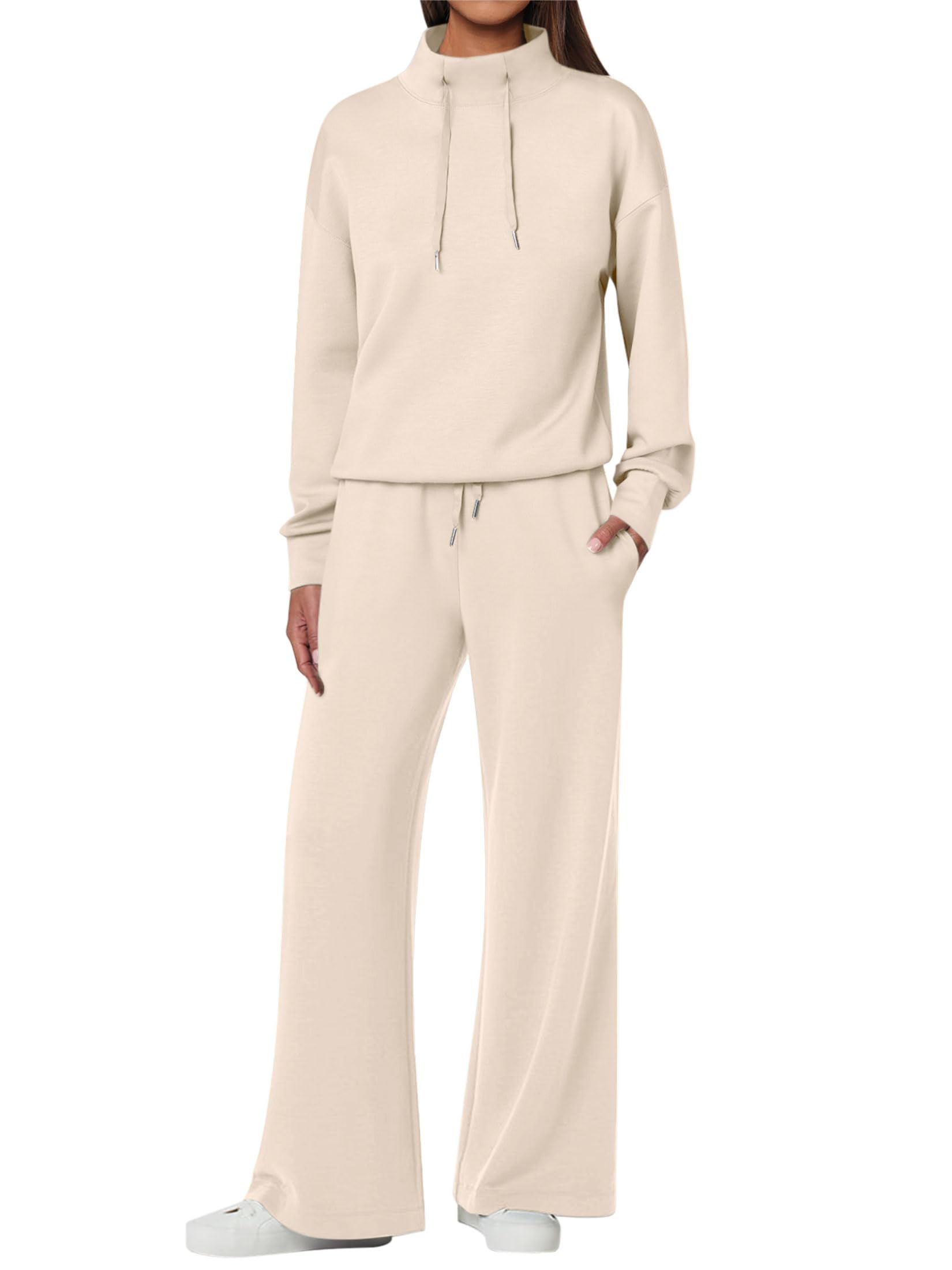 🔥 Nouveauté – Ensemble 2 pièces en coton, sweat oversize à cordon + pantalon large