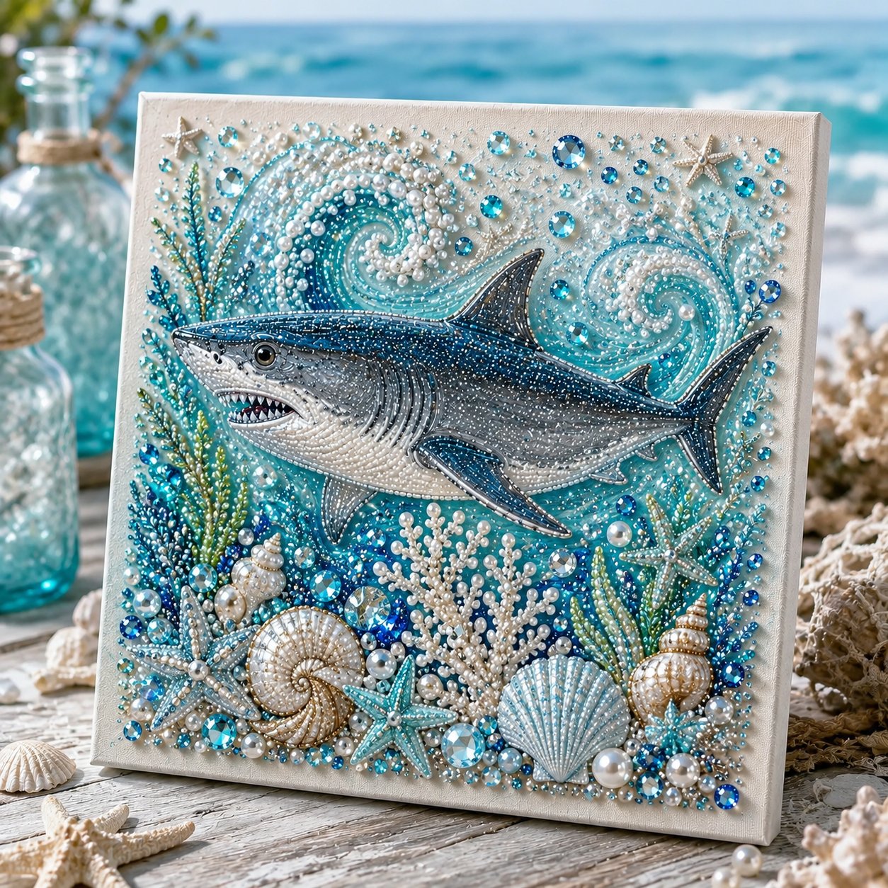 🔥Dernier jour, -49 % - 🌊✨Kit DIY d'art perlé thème océan
