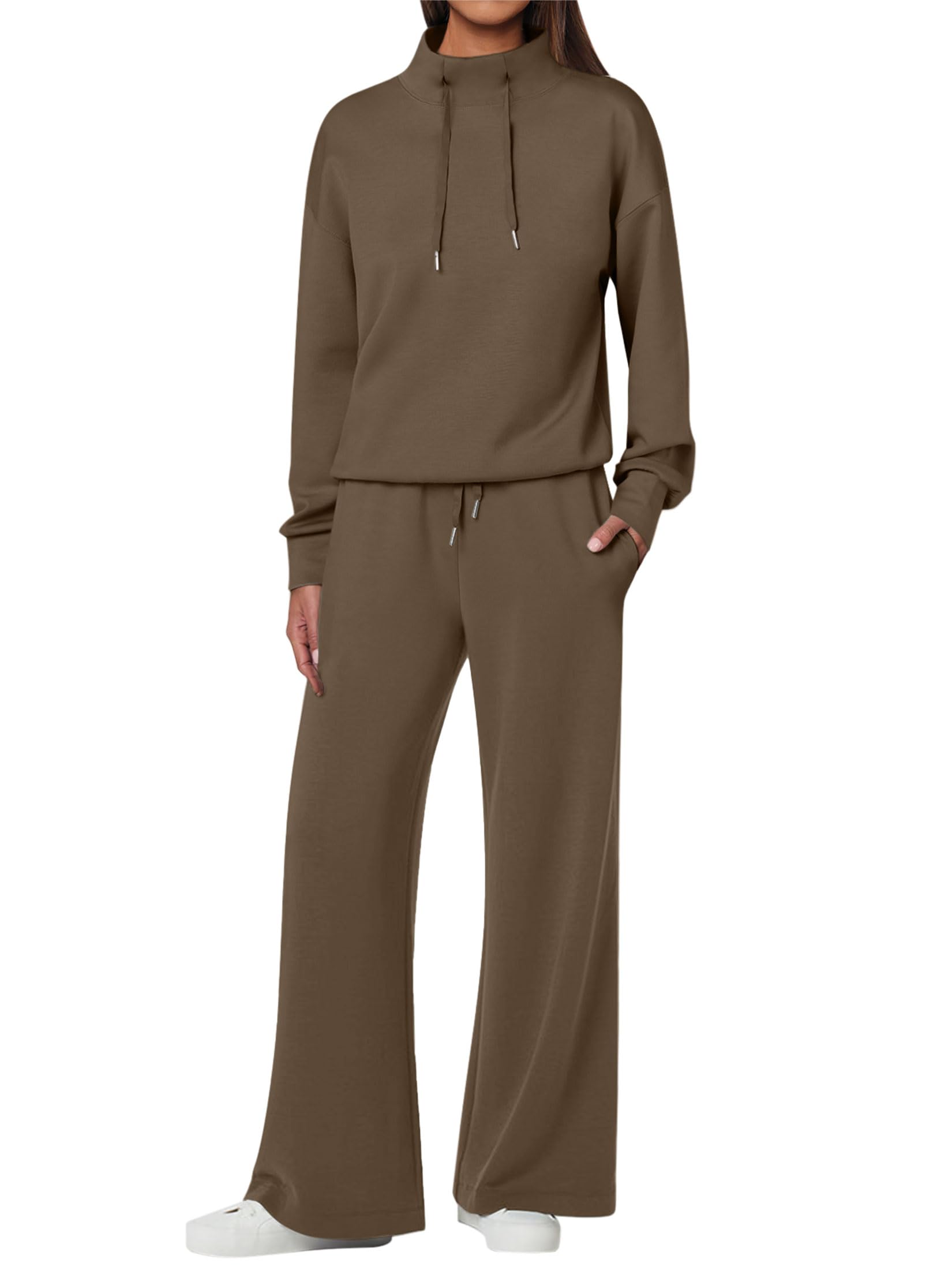 🔥 Nouveauté – Ensemble 2 pièces en coton, sweat oversize à cordon + pantalon large