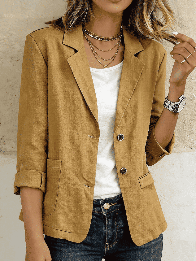 Blazer coton-lin – Léger, coupe femme